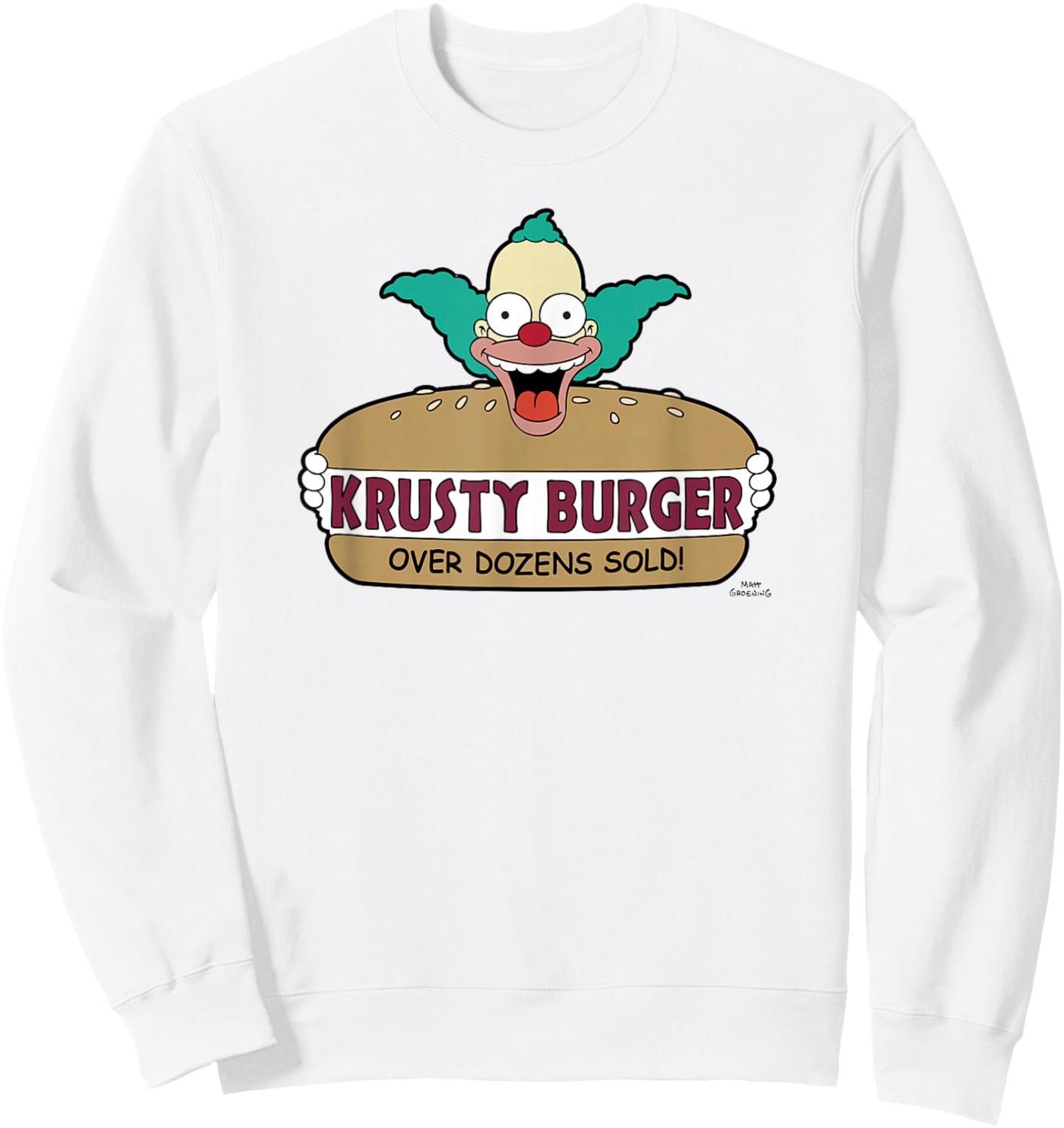 The Simpsons Krusty Burger Over Dozens Sold Sweatshirt - Sweatshirt | White