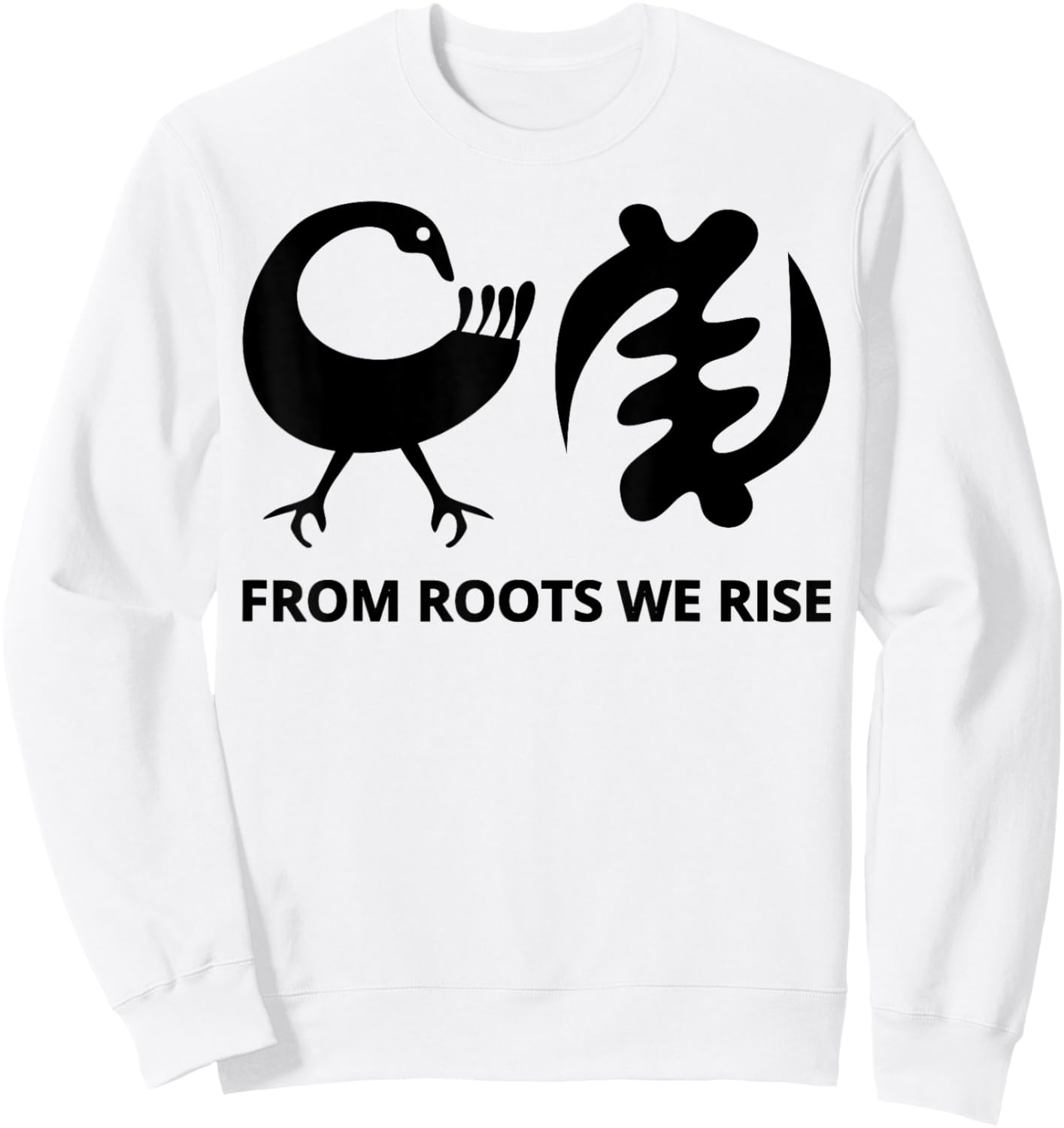 Adinkra Symbols from Ghana Collection Art African Tribal Sweatshirt - Sweatshirt | White
