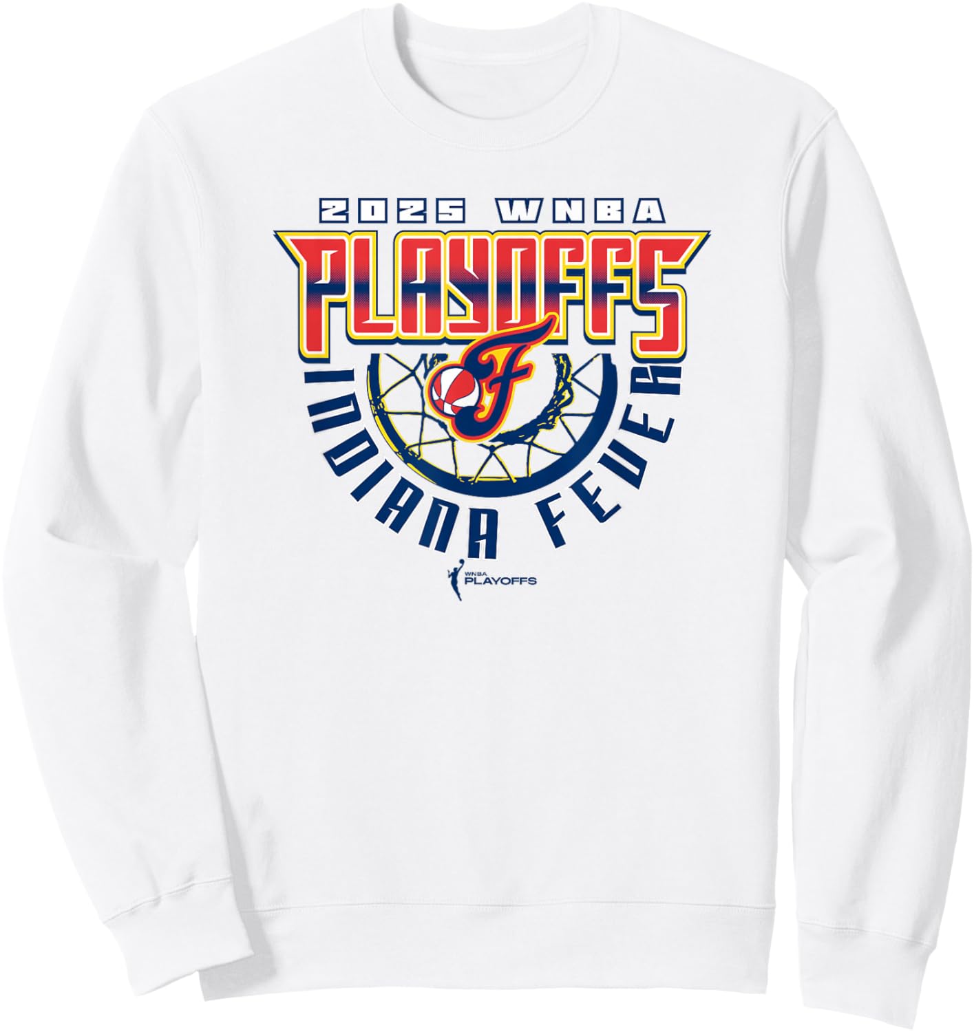 WNBA Official Indiana Fever 2025 Playoffs Above The Rim Sweatshirt - Sweatshirt | White