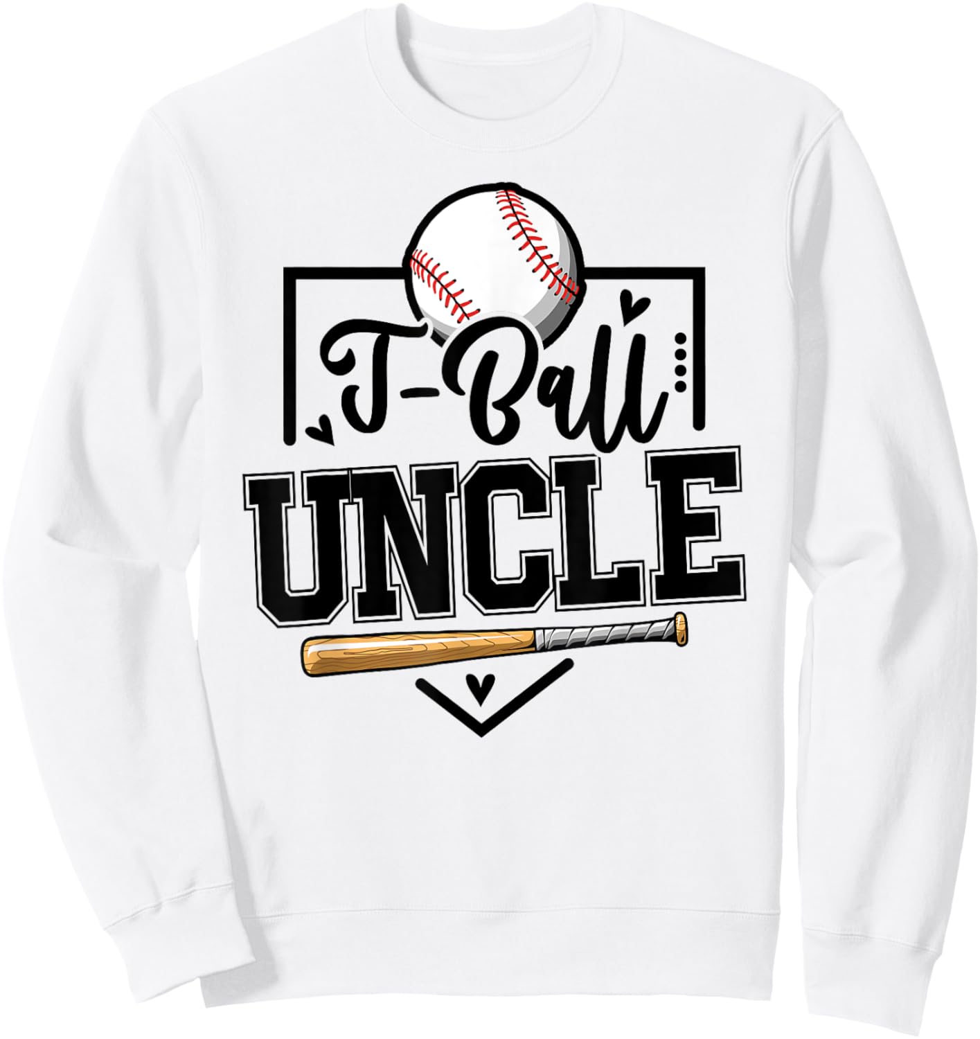 T-Ball Uncle Funny Ball Uncle Sweatshirt - Sweatshirt | White