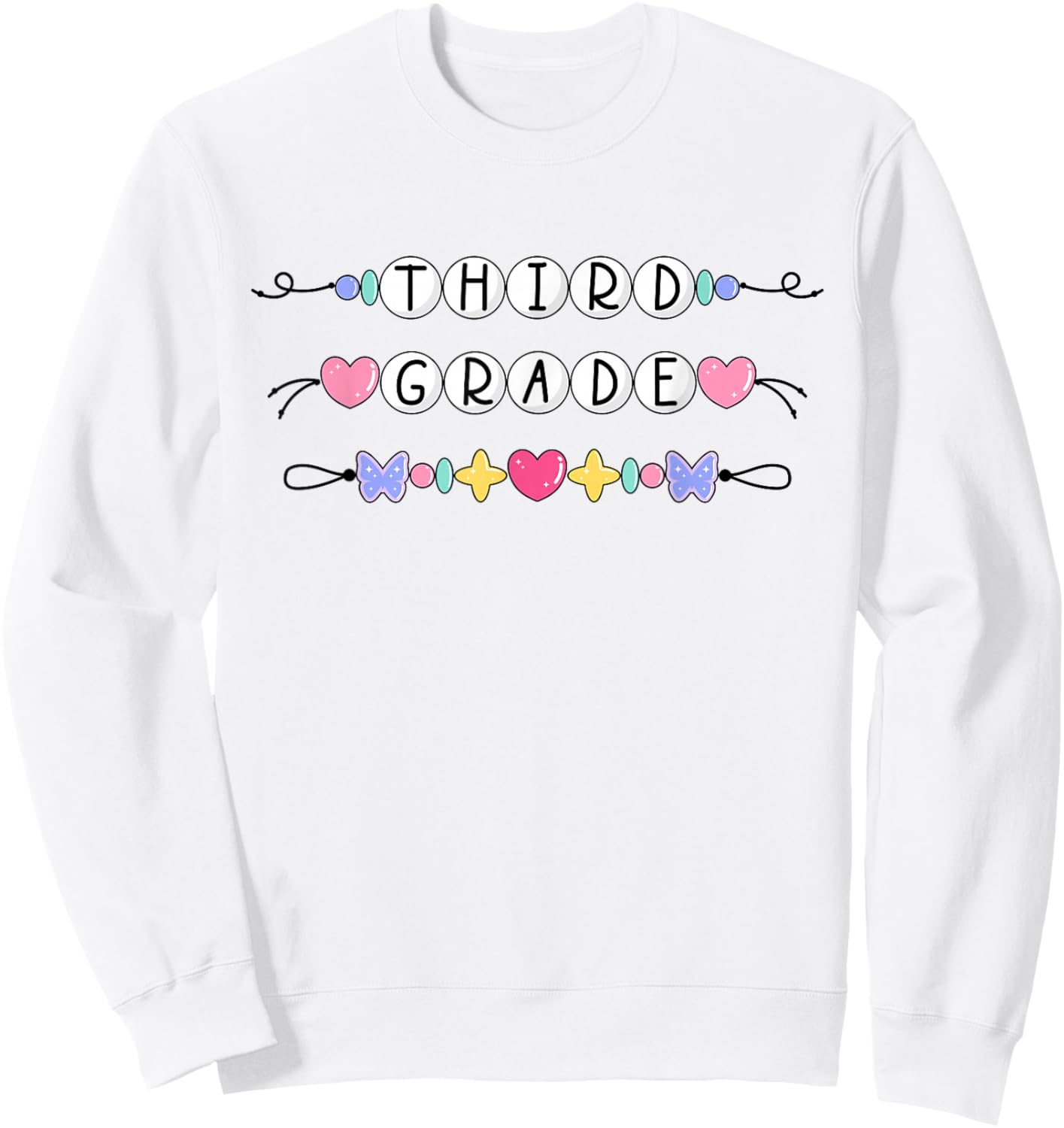 Third Grade Girls Boys Teacher Team 3rd Squad Sweatshirt - Sweatshirt | White