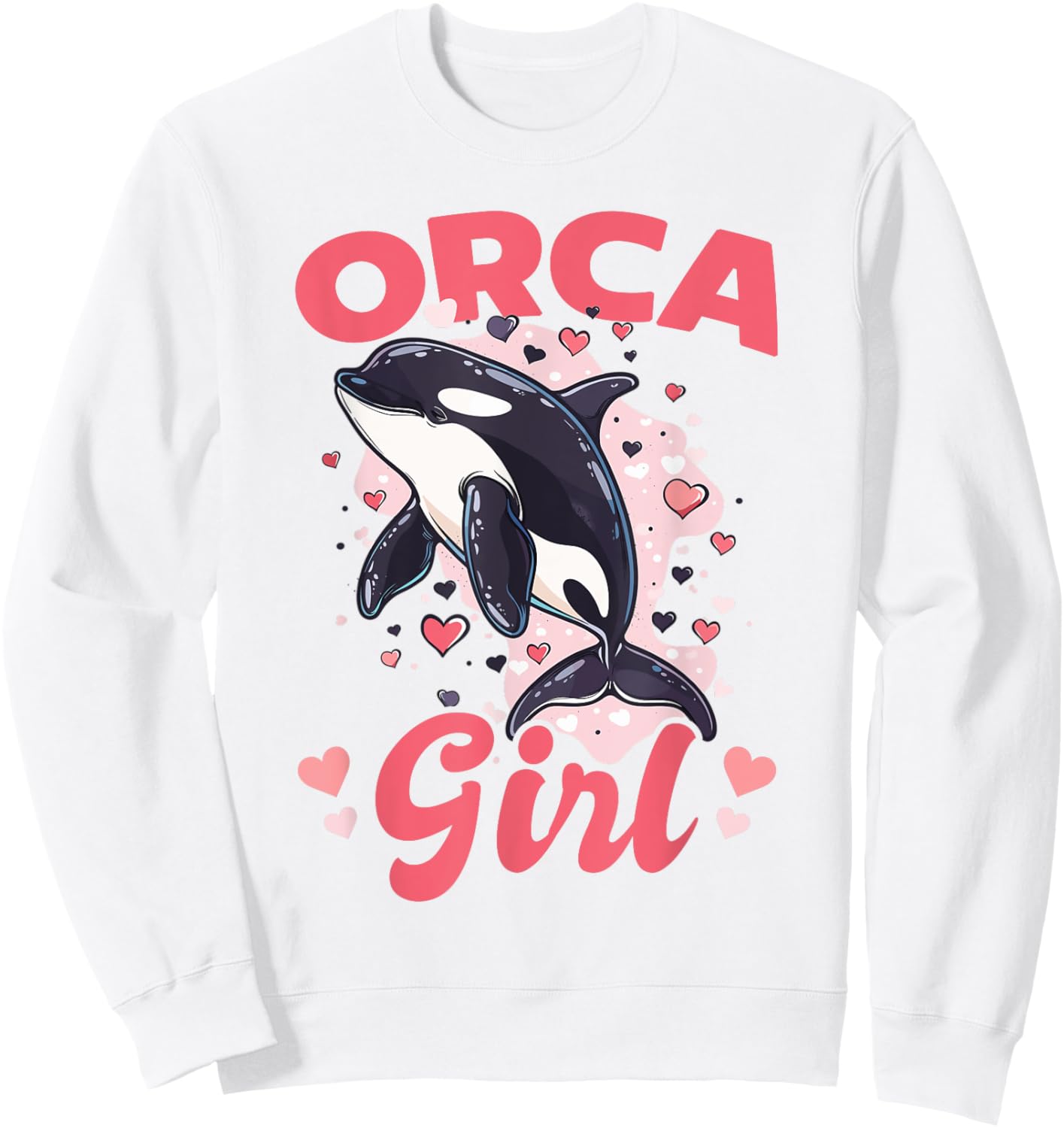 Funny Orca Animal Orca Girl Sweatshirt - Sweatshirt | White