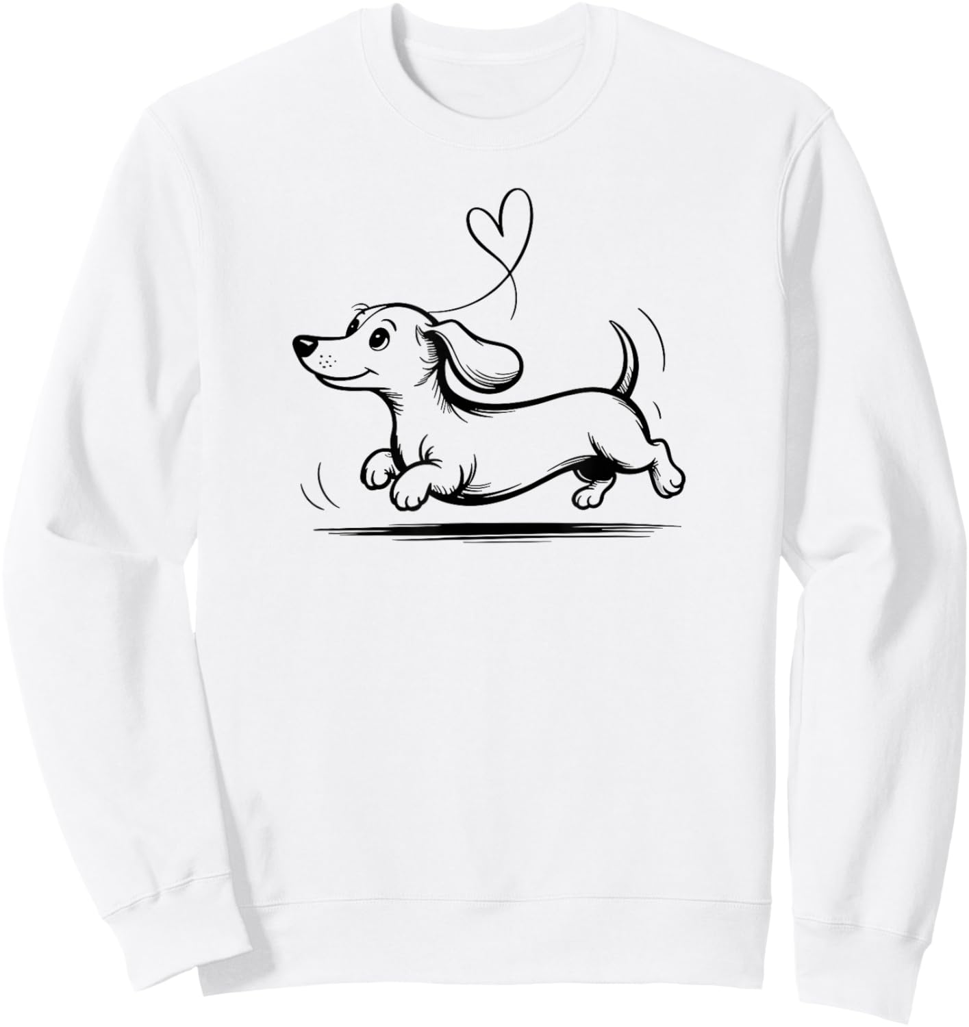 Dachshund Sketch Art Dog Wiener Dog Lover Sweatshirt - Sweatshirt | White