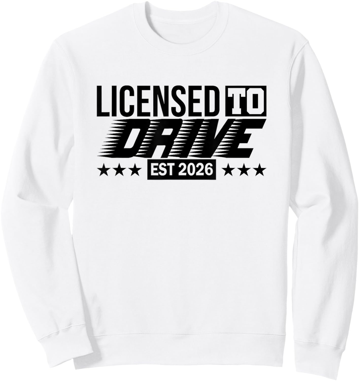 Driver's License | Passed Examination Driver License 2026 Sweatshirt - Sweatshirt | White