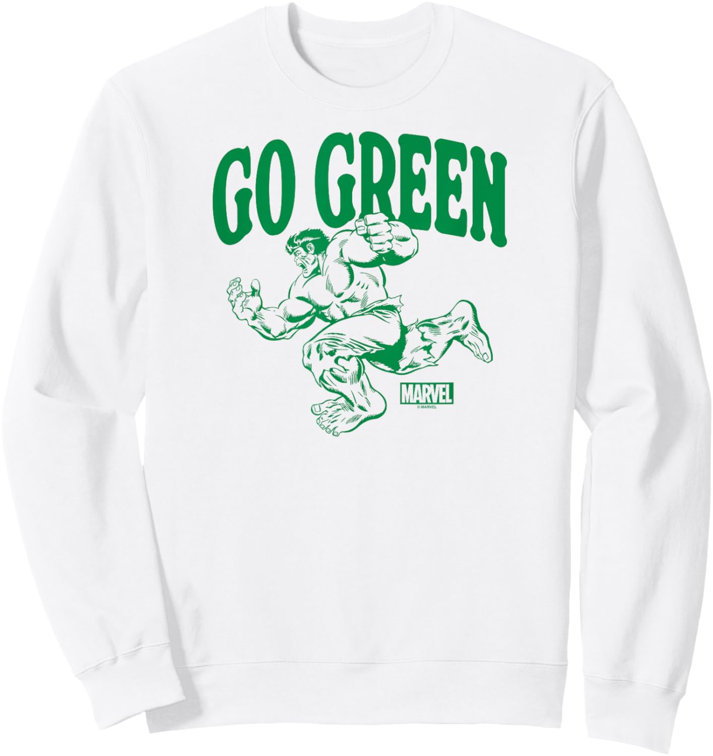 Hulk - Go Green Sweatshirt - Sweatshirt | White