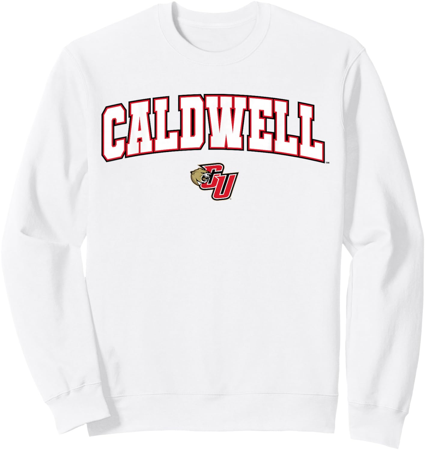 Caldwell University Cougars Arch Logo Sweatshirt - Sweatshirt | White