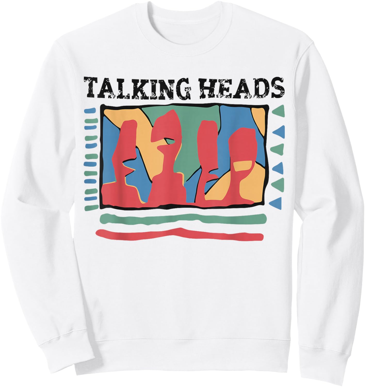 Talking Heads Yellow Retro Graphic Sweatshirt - Sweatshirt | White