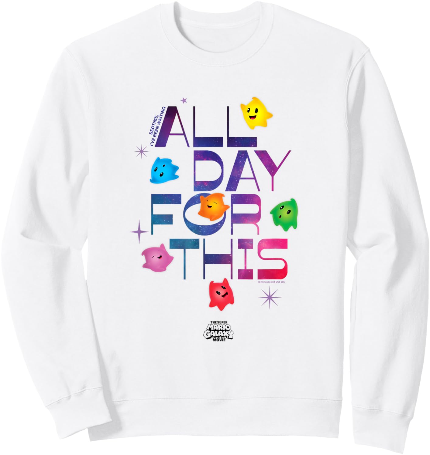 The Super Mario Galaxy Movie Luma Bedtime Crew Sweatshirt - Sweatshirt | White