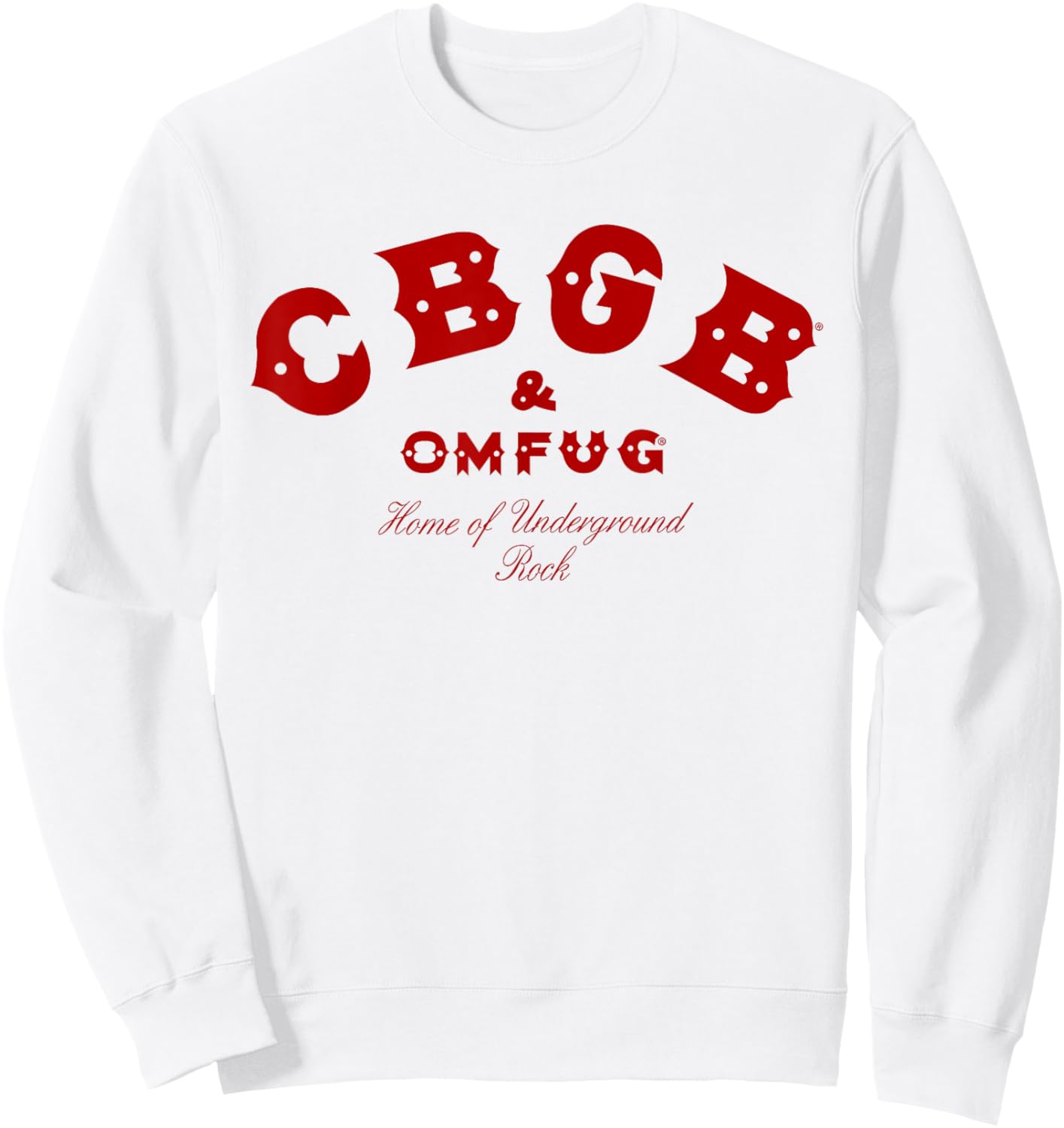 CBGB – Classic Logo Red On Pink Sweatshirt - Sweatshirt | White
