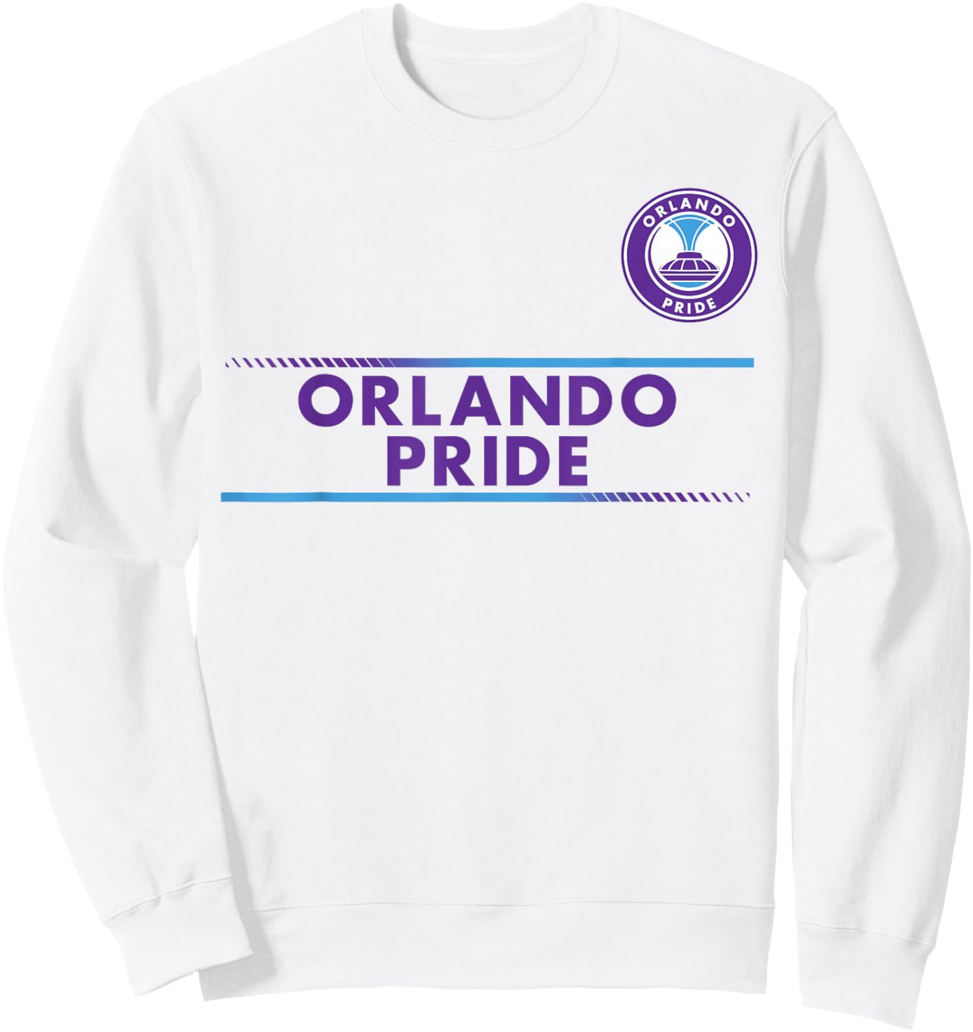 Officially Licensed Orlando Pride Soccer NWSL Apparel Sweatshirt - Sweatshirt | White