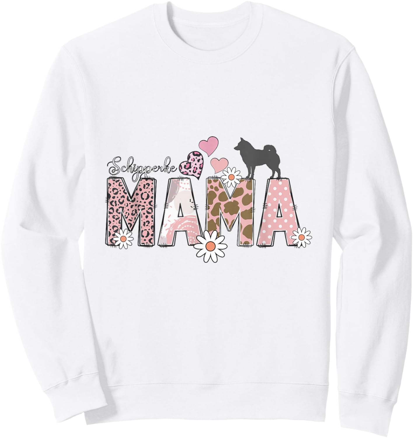 Schipperke Dog Sweatshirt - Sweatshirt | White