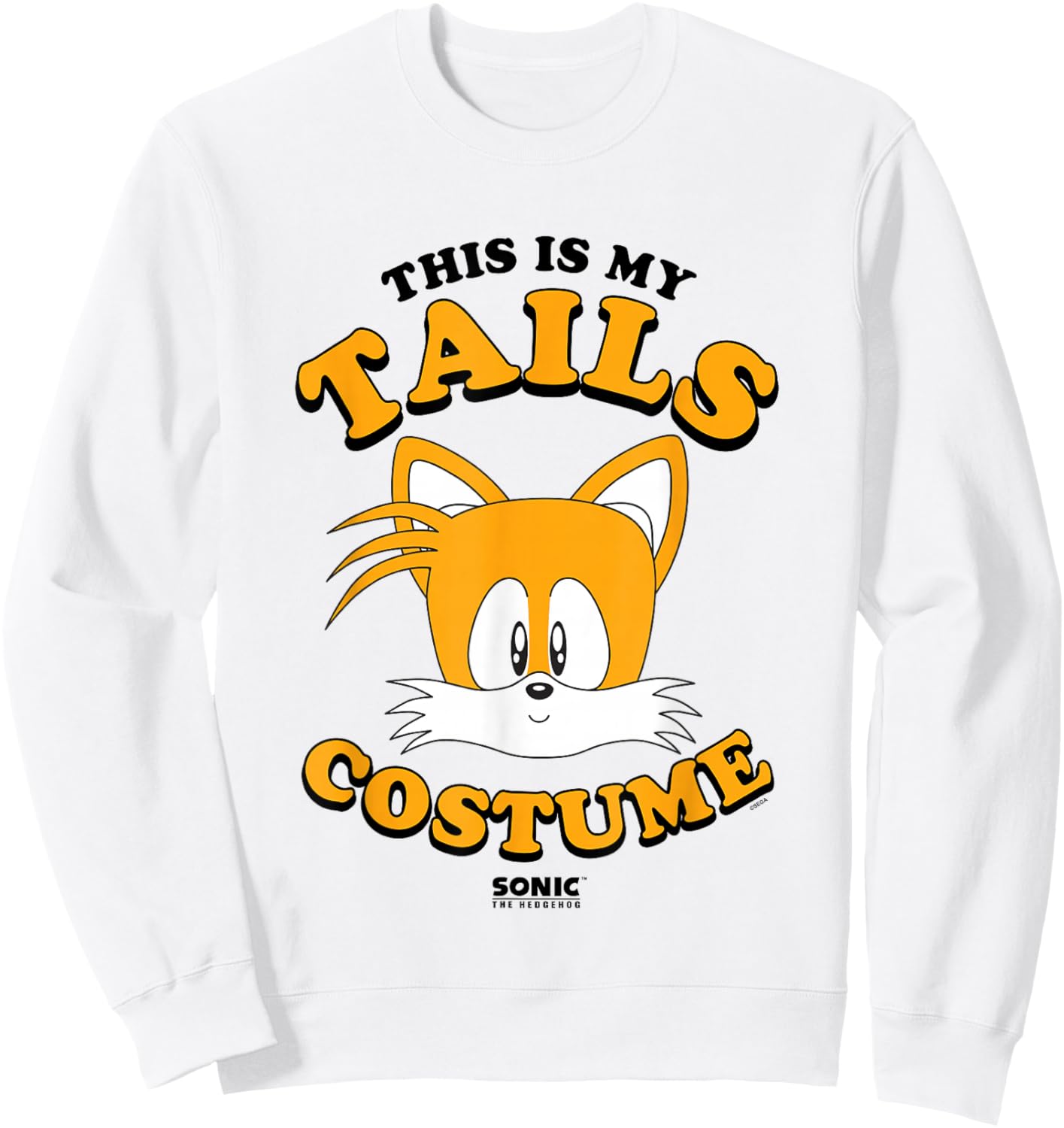 Sonic The Hedgehog Halloween This Is My Tails Retro Costume Sweatshirt - Sweatshirt | White