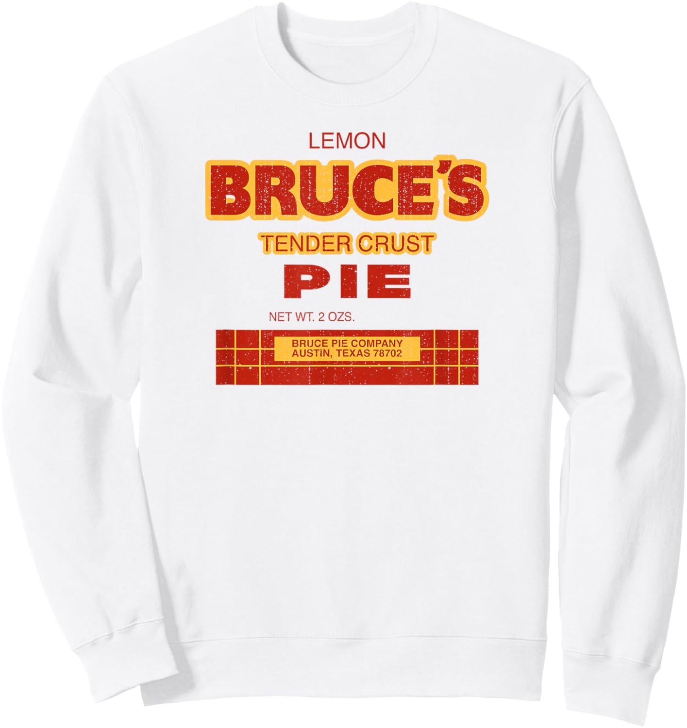 Vintage Texas Culture Local Favorite Bruce's Pies Austin TX Sweatshirt - Sweatshirt | White