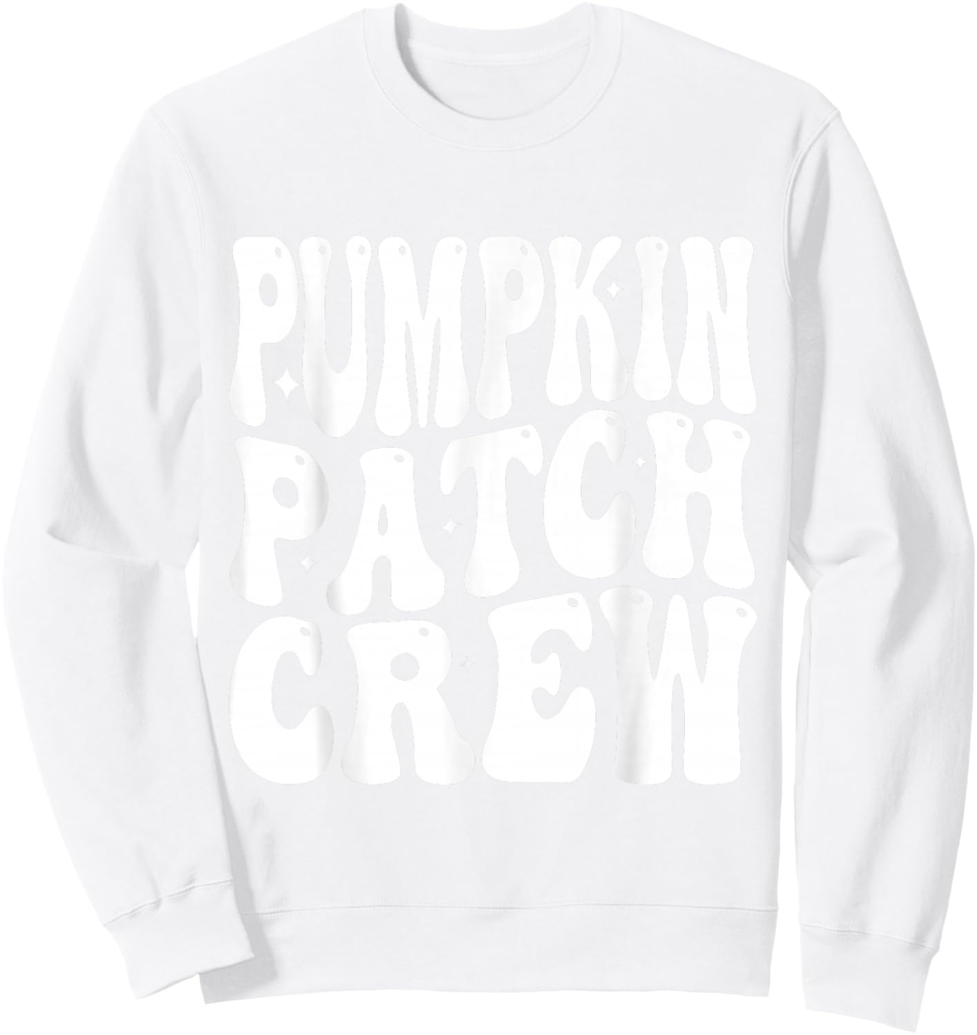 Pumpkin Patch Crew Matching Family Halloween Groovy Sweatshirt - Sweatshirt | White