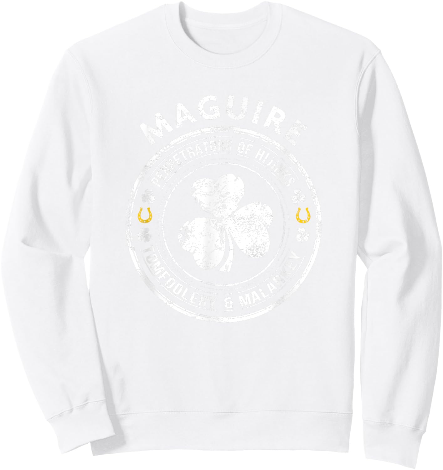 Maguire Irish Family Name Sweatshirt - Sweatshirt | White