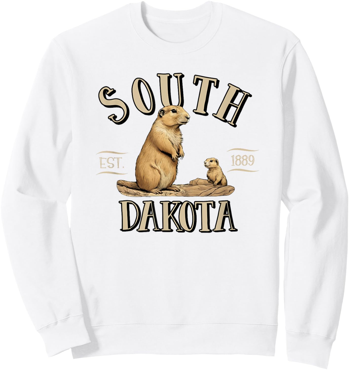 South Dakota Prairie Dogs Sweatshirt - Sweatshirt | White