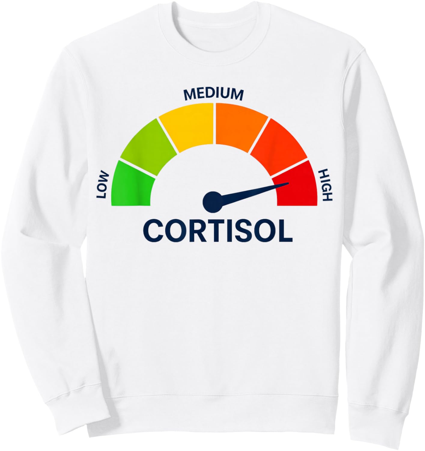 High Cortisol Levels Meme Funny Sweatshirt - Sweatshirt | White