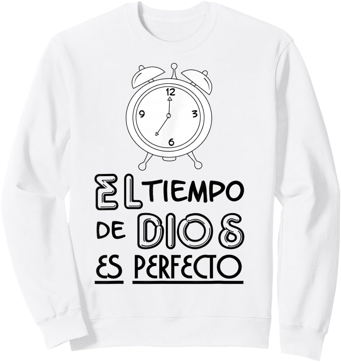 Cross Catholic Faith Hispanic Religious Blessed Devotion Sweatshirt - Sweatshirt | White