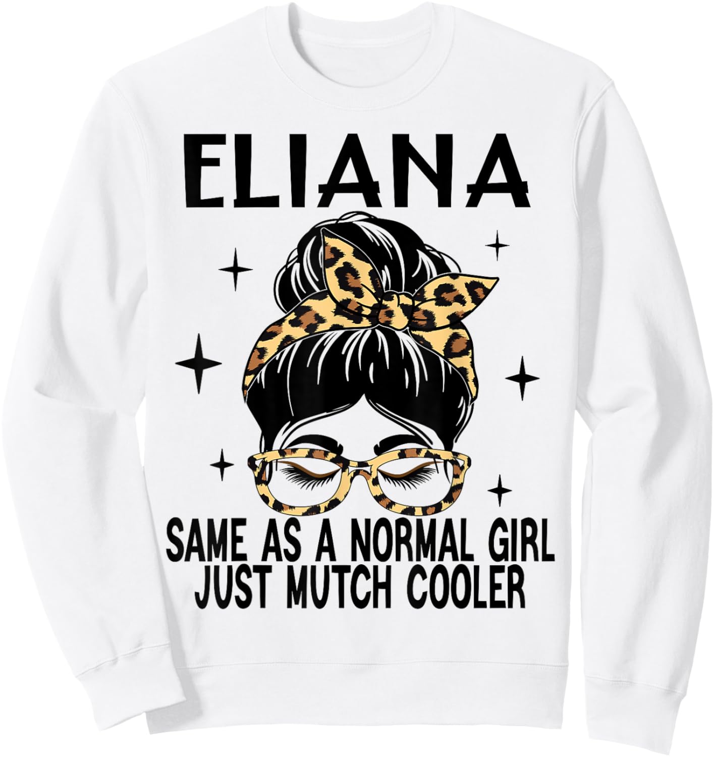 SwiftStyle Apparel ELIANA Costume Cute Definition Personalized Name ELIANA , Small, Grey Sweatshirt - Sweatshirt | White