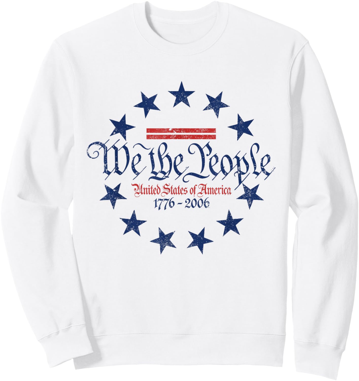 We The People US American Flag 250 Years 1776-2026 Sweatshirt - Sweatshirt | White