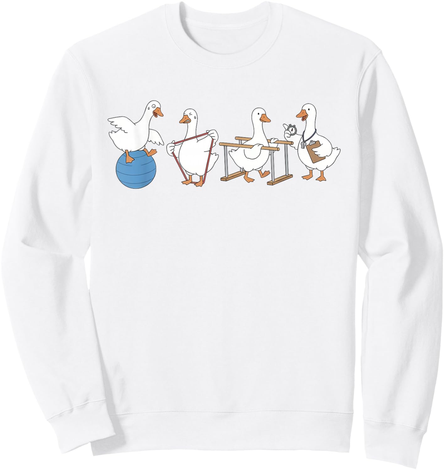Funny Goose Physical Therapy Rehab Medical PT PTA Sweatshirt - Sweatshirt | White