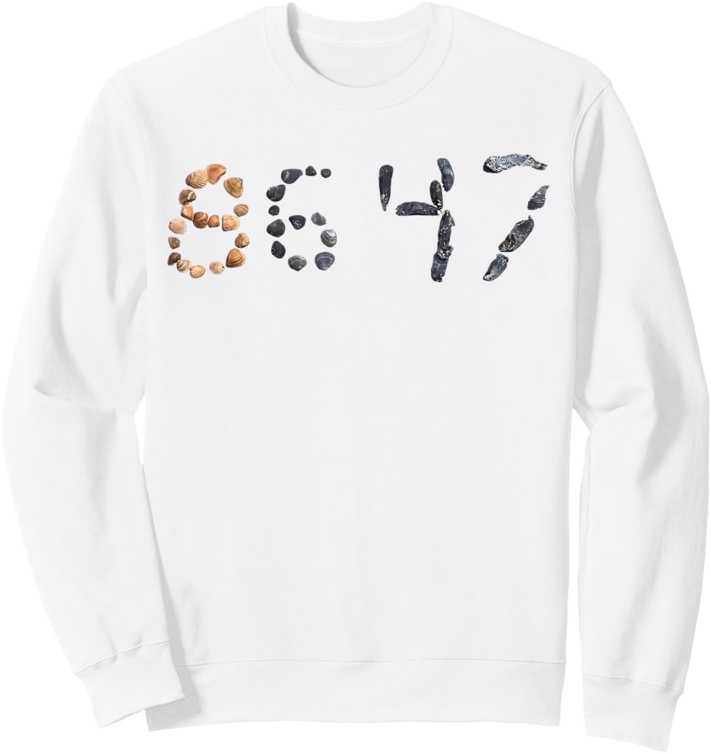 86 47 Seashells Summer Beach Sweatshirt - Sweatshirt | White