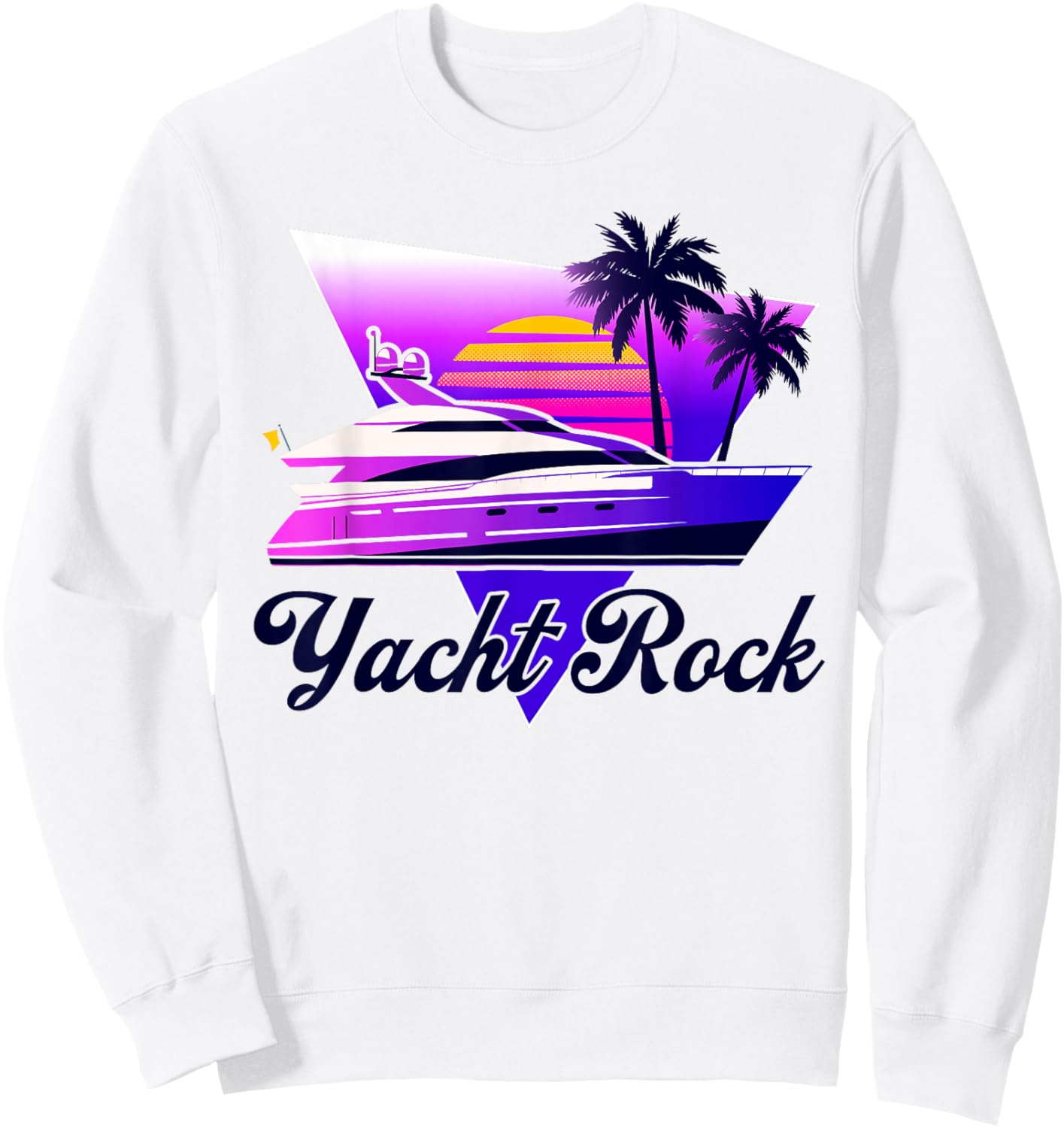 Yacht Rock Party Retro Style, 70s 80s Soft Rock Retro, Fun Sweatshirt - Sweatshirt | White