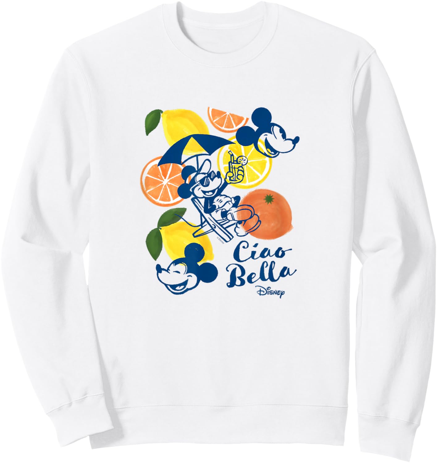 Mickey Mouse - Ciao Bella Watercolor Sweatshirt - Sweatshirt | White