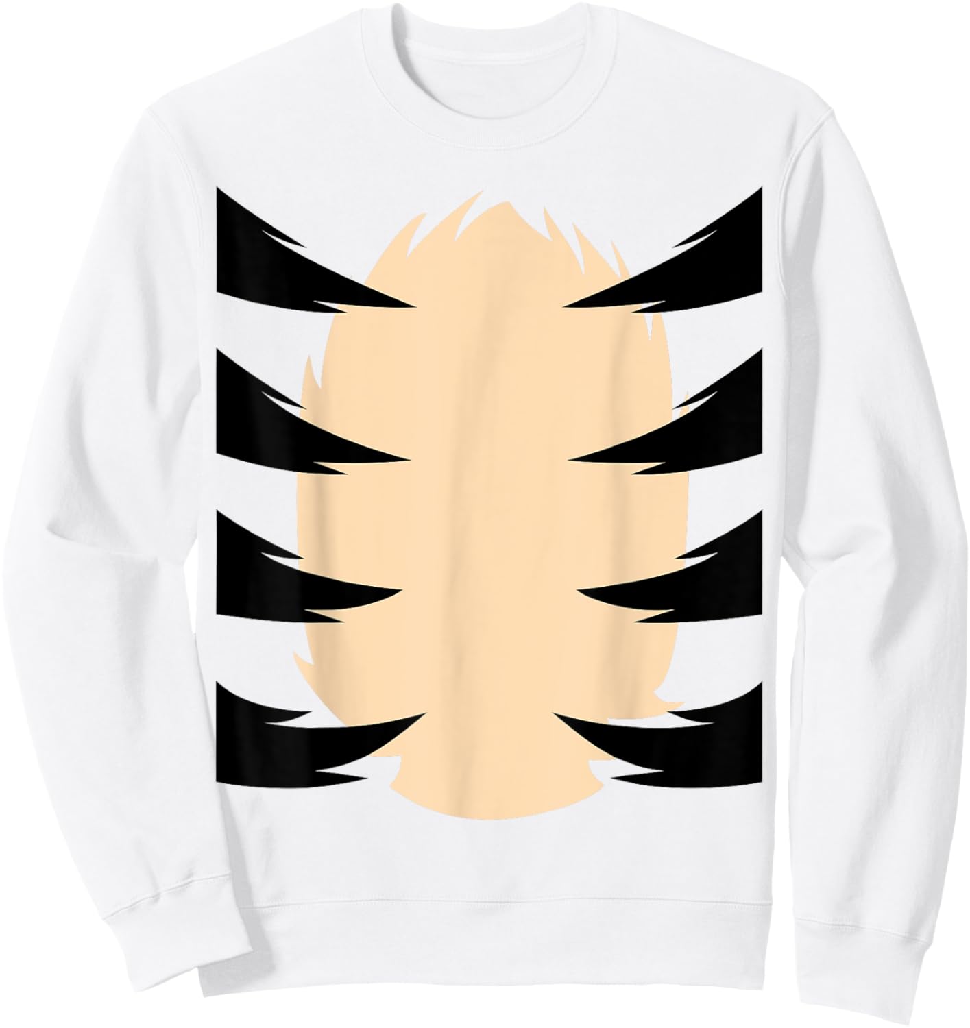 Tiger Stripes DIY Halloween Costume Tiger Belly Orange Tiger Sweatshirt - Sweatshirt | White