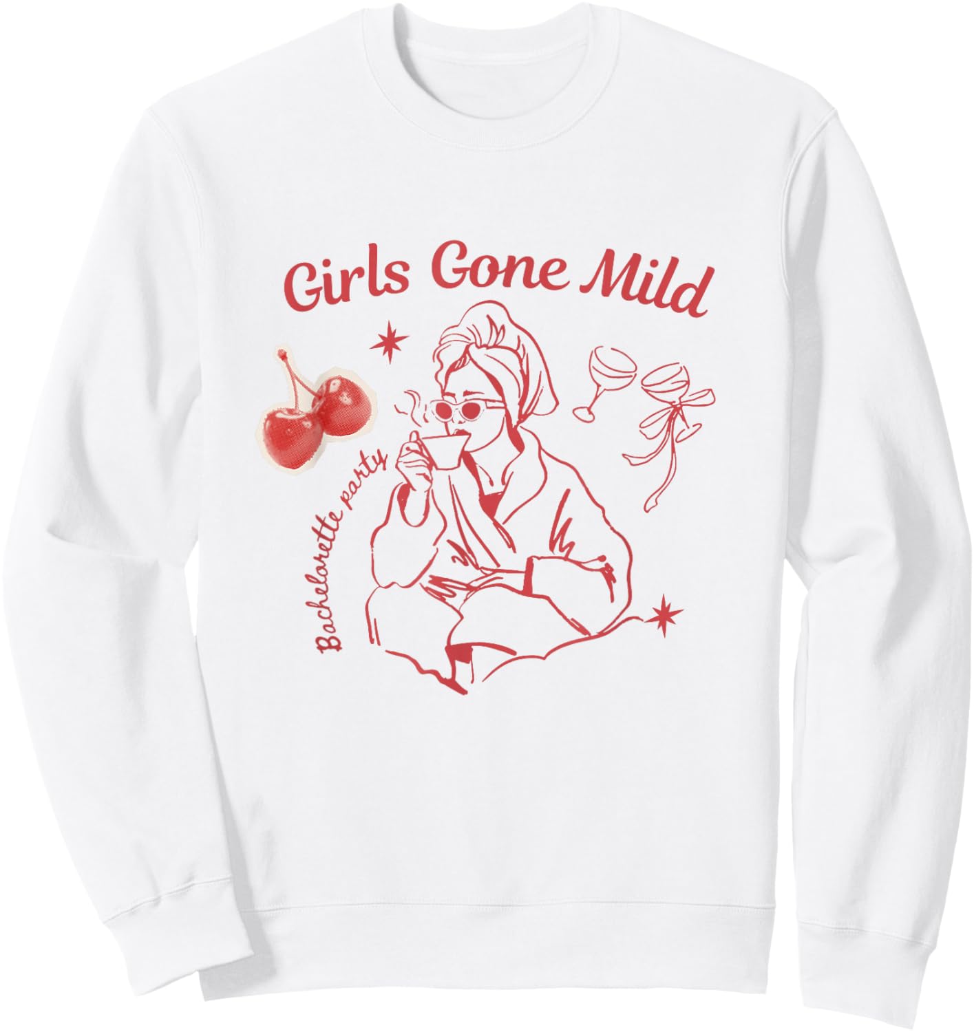 Girls gone mild bachelorette spa slumber bachelorette party Sweatshirt - Sweatshirt | White