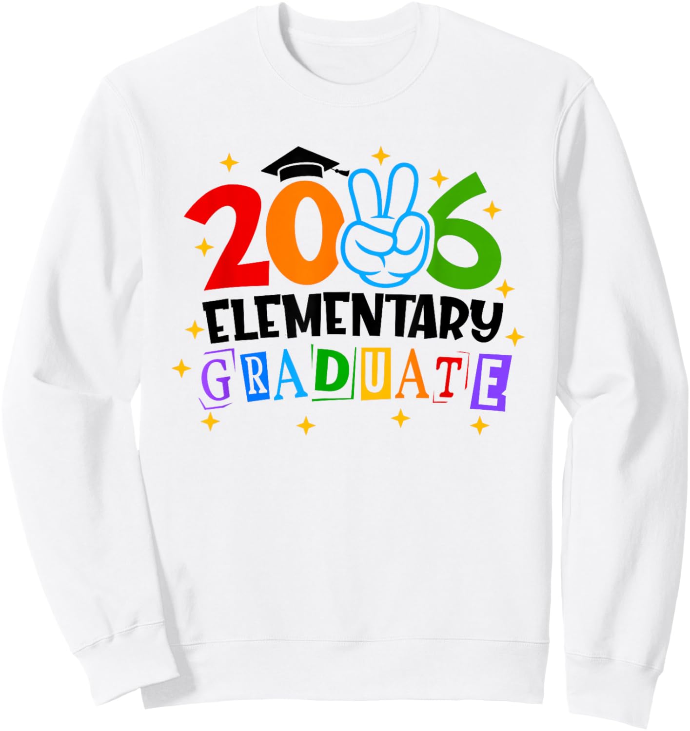 Elementary Graduate 2026 Graduation Class of 2026 Kids Sweatshirt - Sweatshirt | White