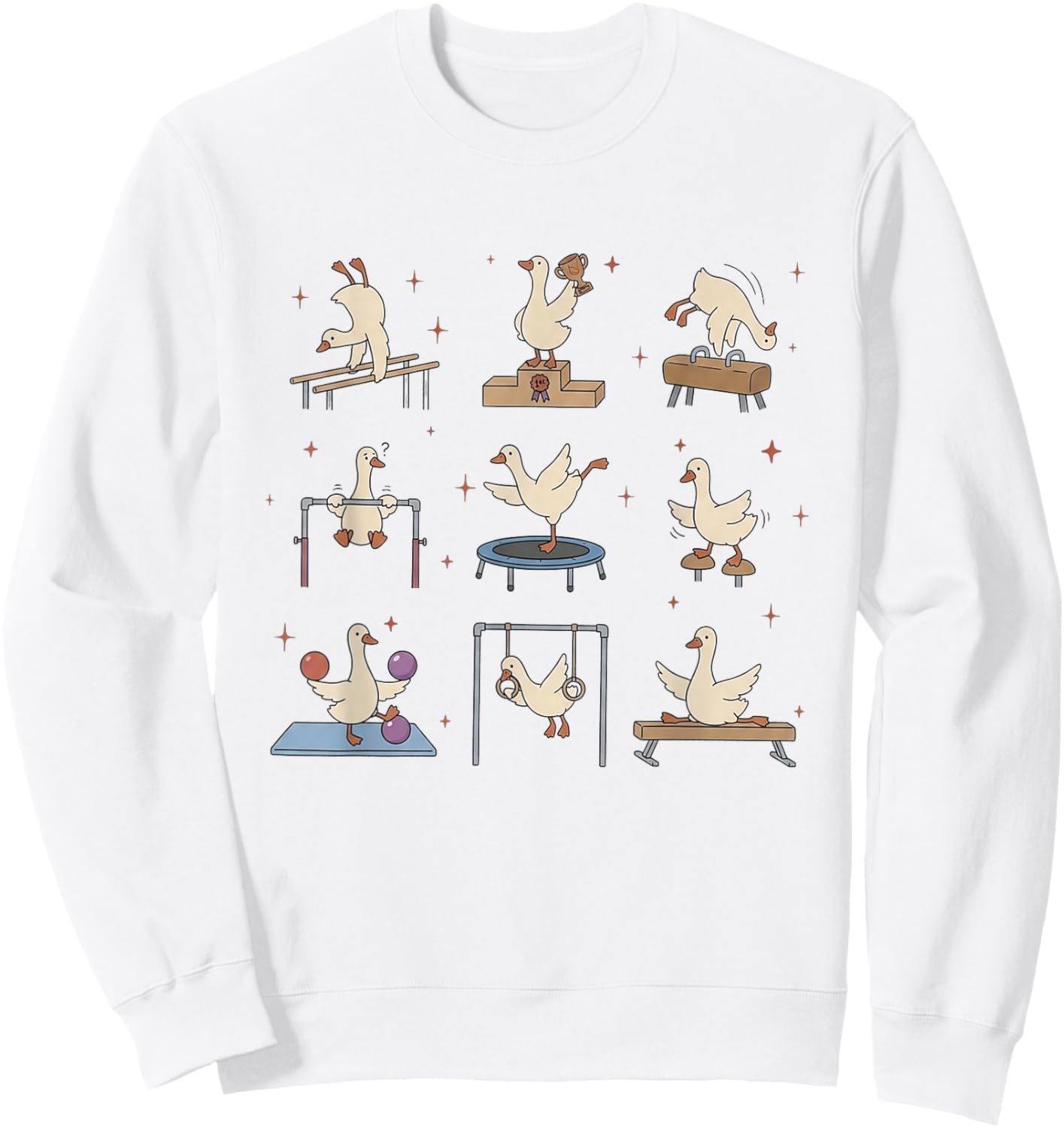 Women Silly Goose Gymnastics Coach Team Gymnast Sweatshirt - Sweatshirt | White