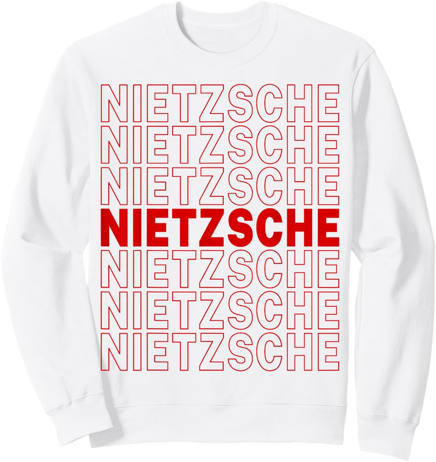 Friedrich Nietzsche Sweatshirt - Sweatshirt | White