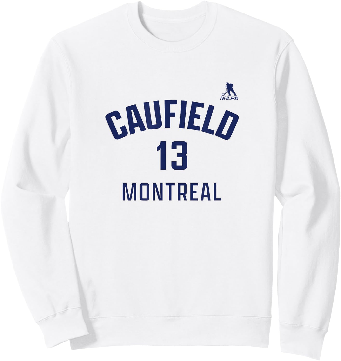Cole Caufield: Montreal Name & Number Sweatshirt - Sweatshirt | White