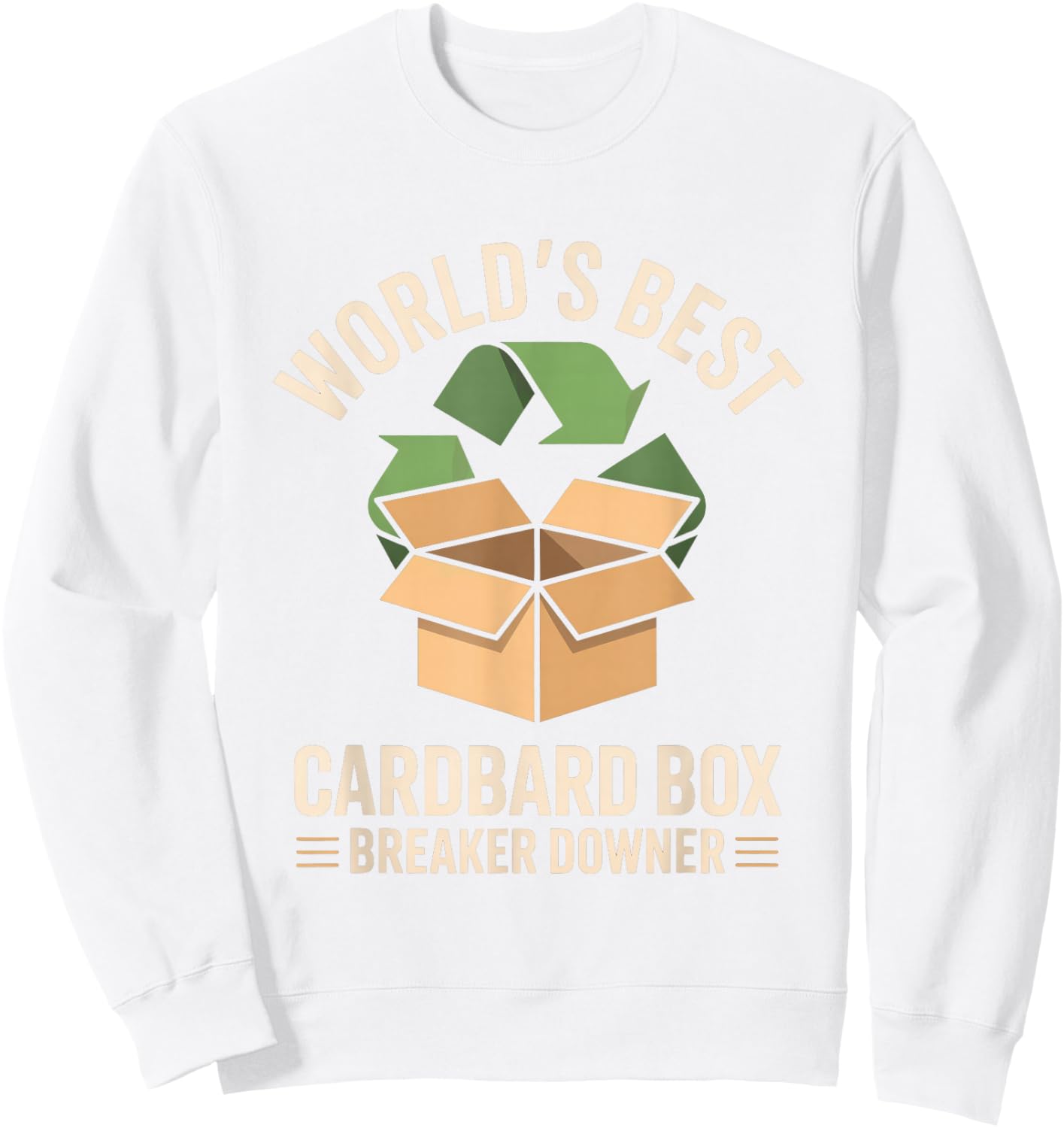 World's Best Cardboard Box Breaker Downer Sweatshirt - Sweatshirt | White