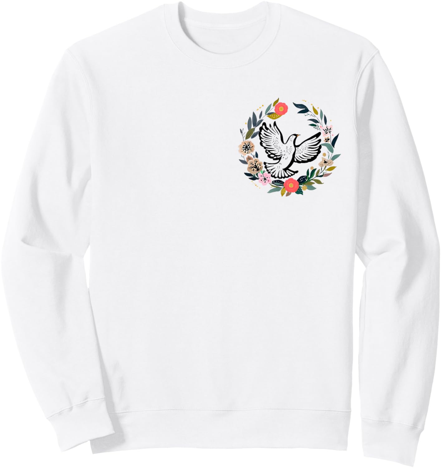 Romans 8:28 Christian Bible Verse Religious Faith Men Women Sweatshirt - Sweatshirt | White