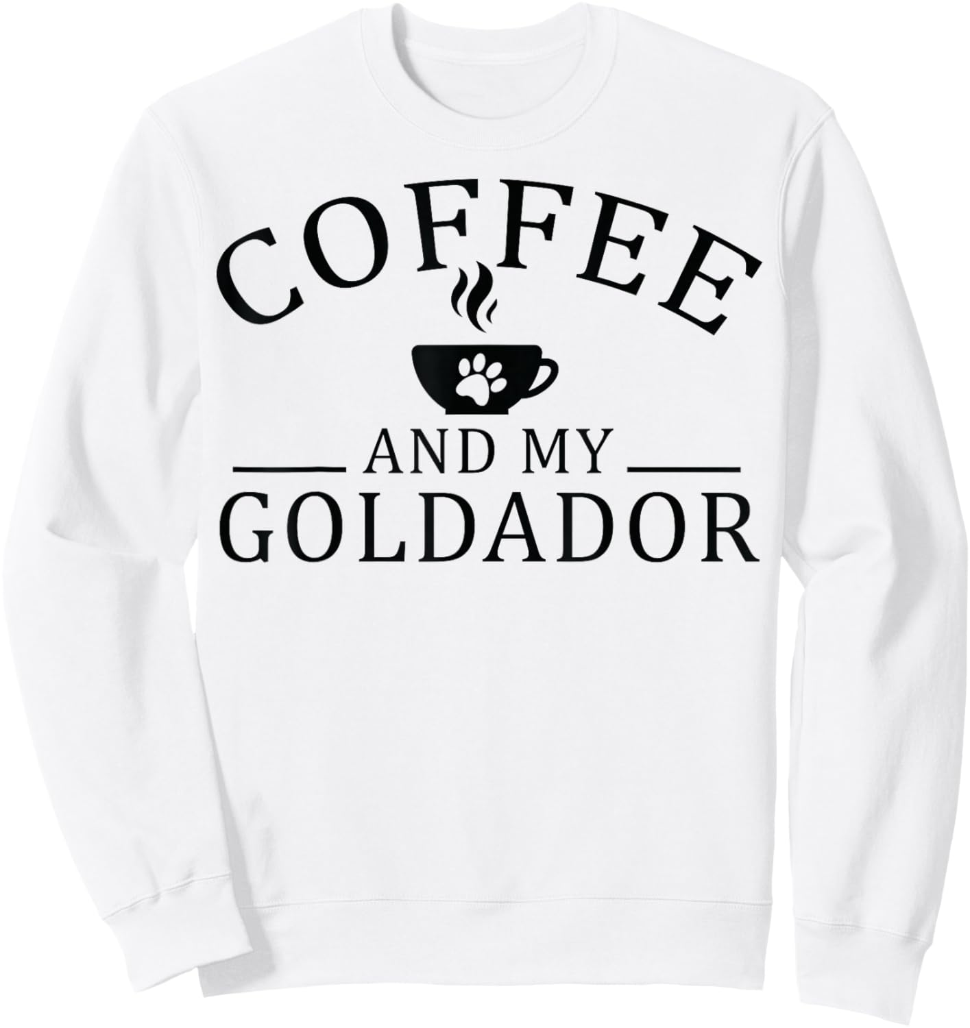 Goldador Dog And Coffee Sweatshirt - Sweatshirt | White