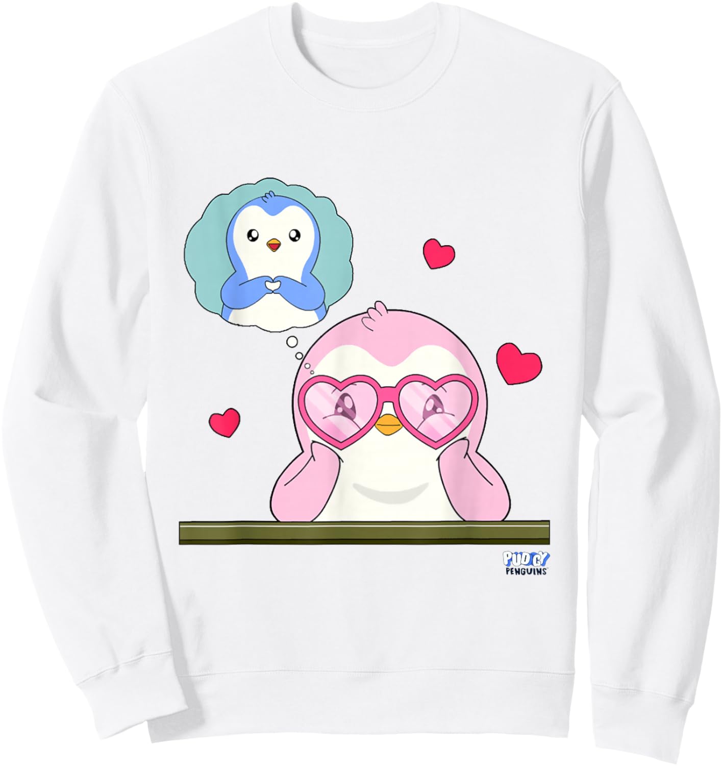 Official Pudgy Penguins Merch | Polly's Crush Sweatshirt - Sweatshirt | White