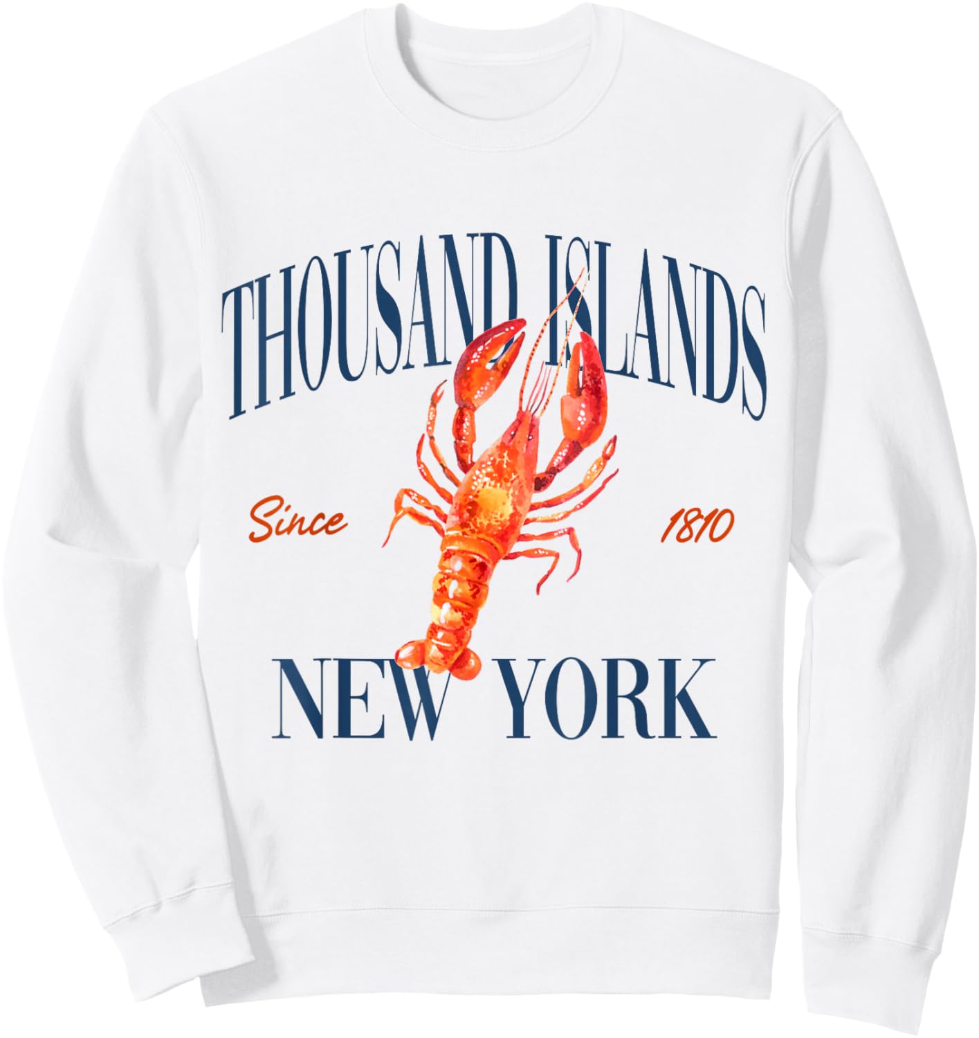 Thousand Islands New York Est. 1810 - Old Money, Classic Sweatshirt - Sweatshirt | White