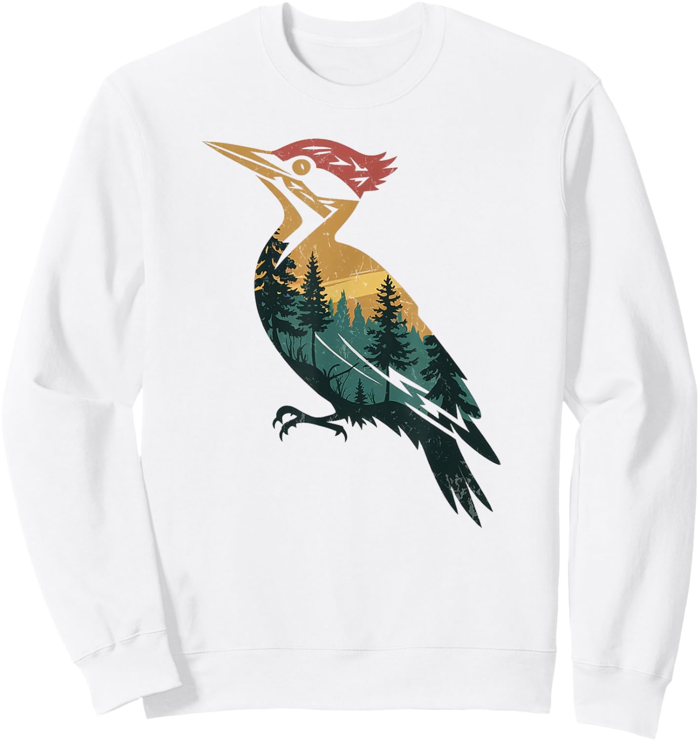 Woodpecker Hunting Hiking Outdoor Camping Forest Men Women Sweatshirt - Sweatshirt | White