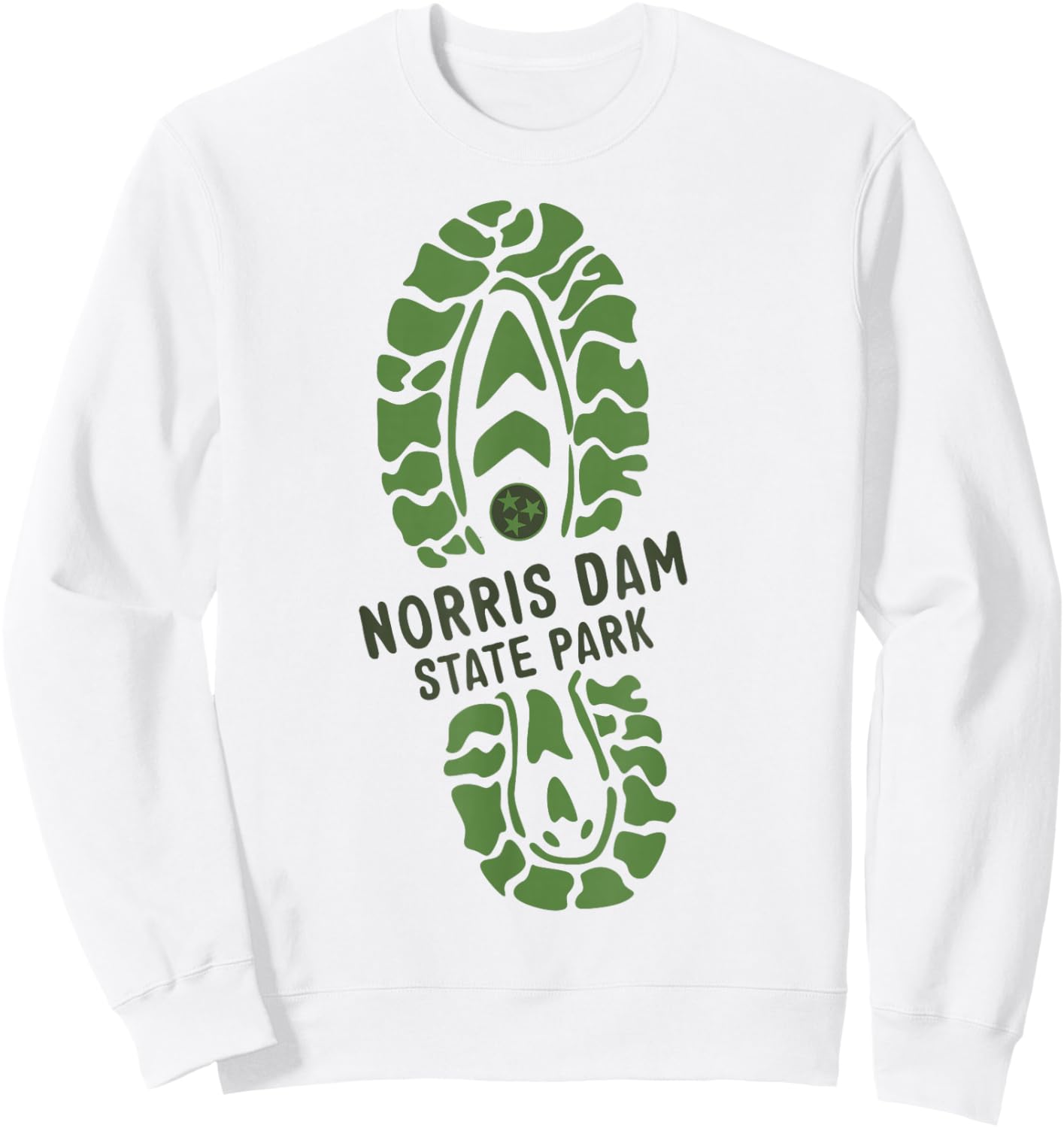 Norris Dam State Park Tennessee Forest TN Hiking Boot Sweatshirt - Sweatshirt | White