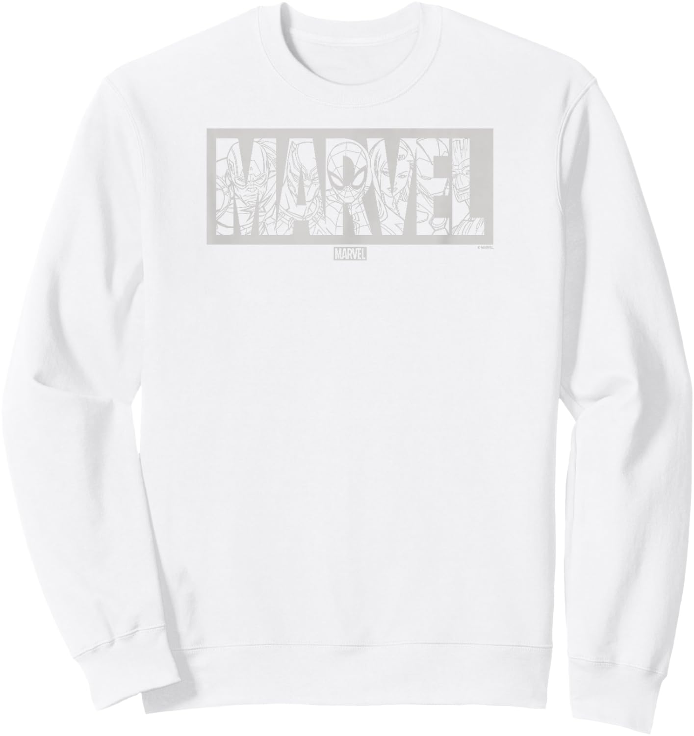Marvel - Light Monochrome Logo Sweatshirt - Sweatshirt | White