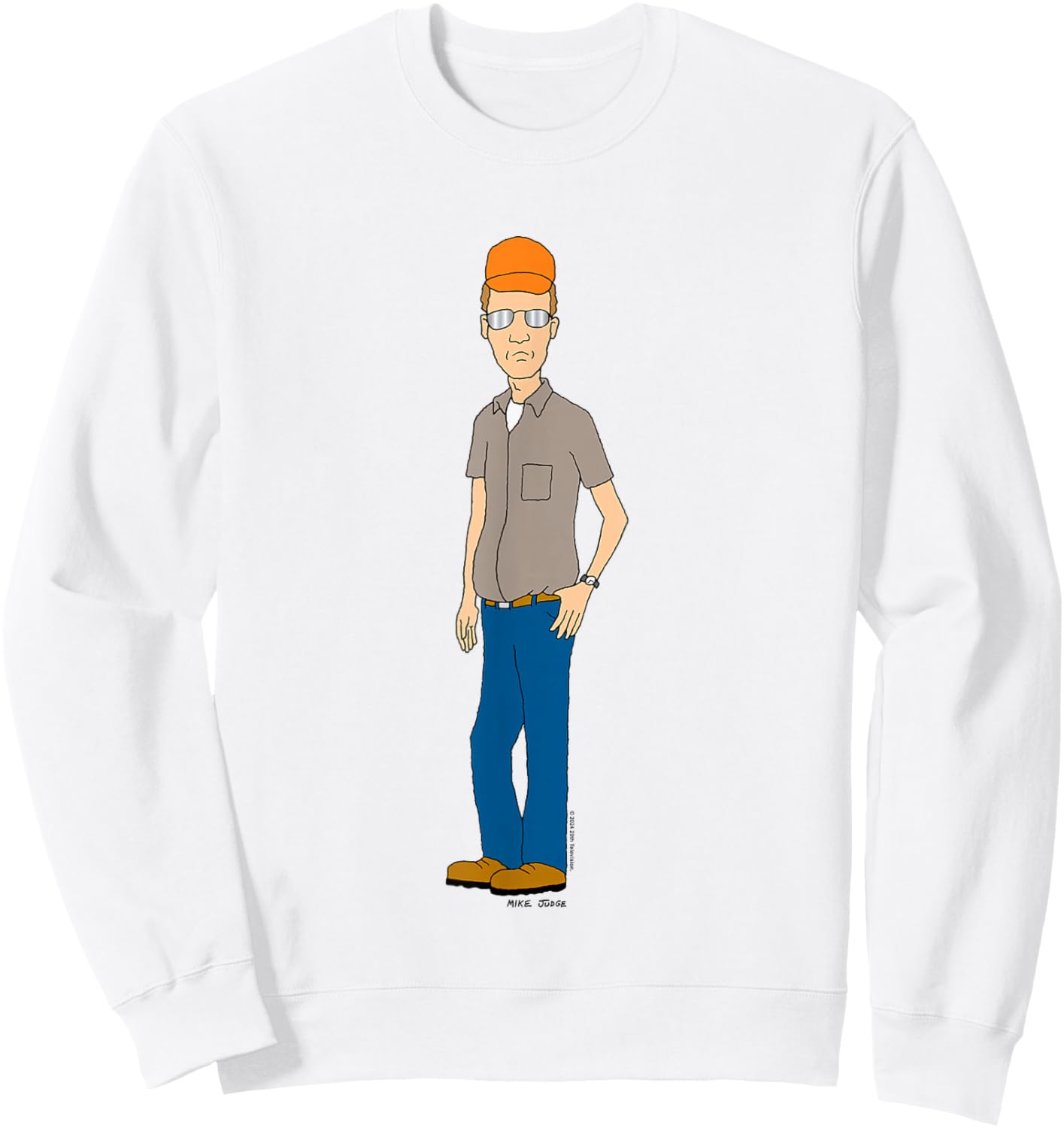 King Of The Hill Iconic Dale Gribble Cool Pose Big Portrait Sweatshirt - Sweatshirt | White