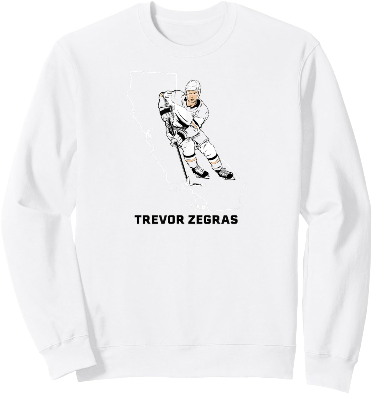 Trevor Zegras: State Star - Anaheim Hockey Sweatshirt - Sweatshirt | White