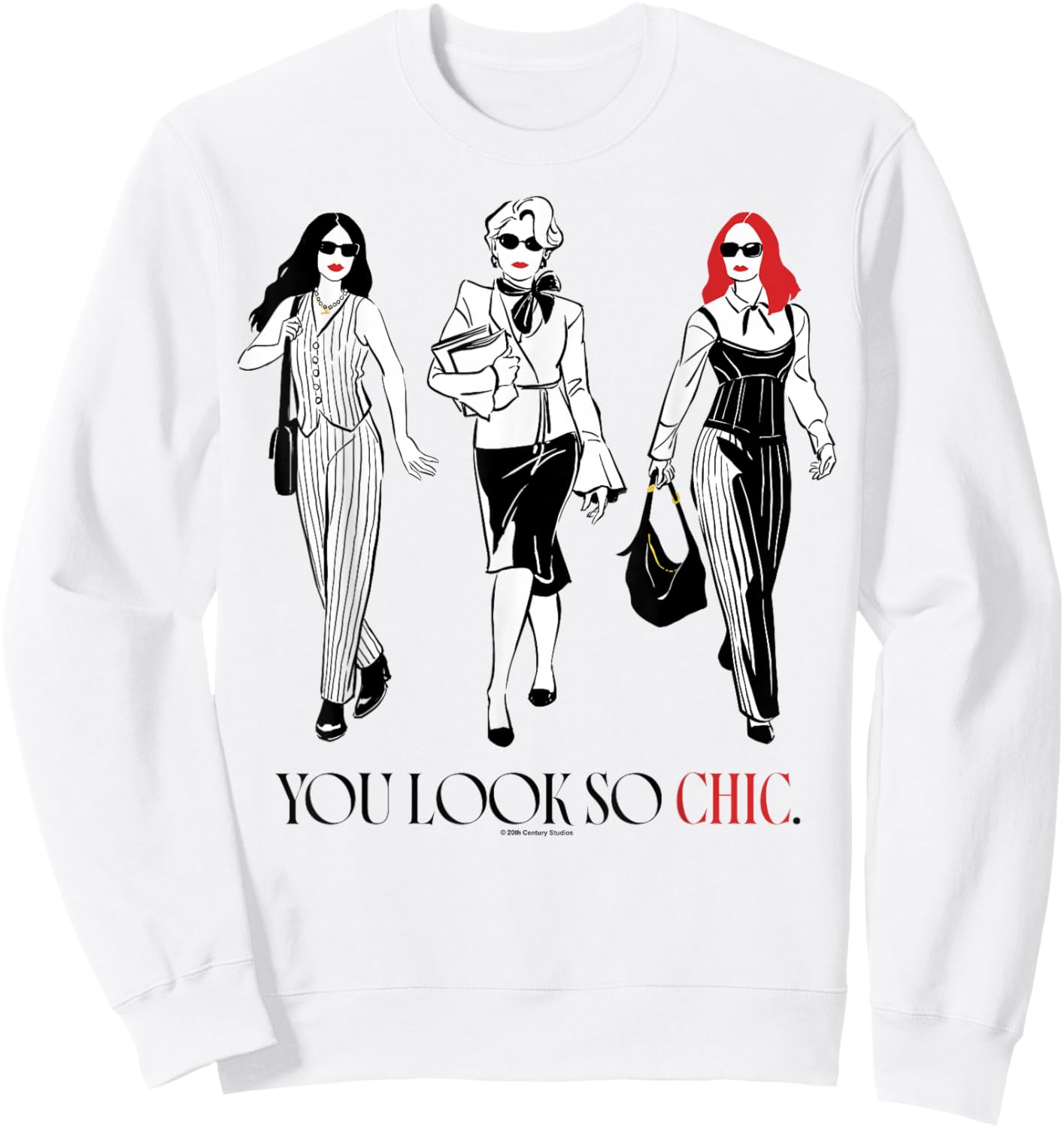 The Devil Wears Prada 2 You Look So Chic Miranda Andy Emily Sweatshirt - Sweatshirt | White