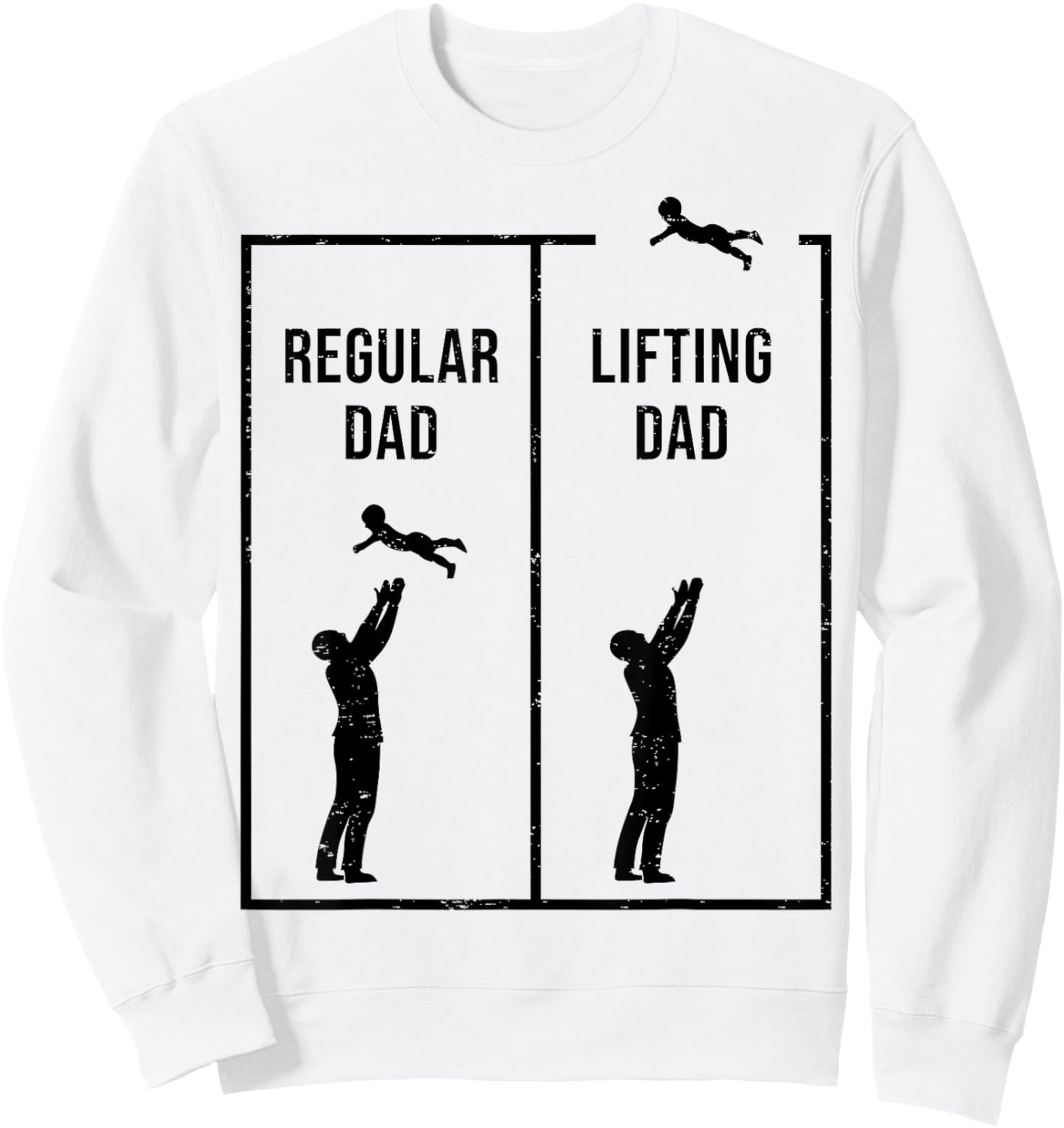 Funny Weightlifting Father Sweatshirt - Sweatshirt | White