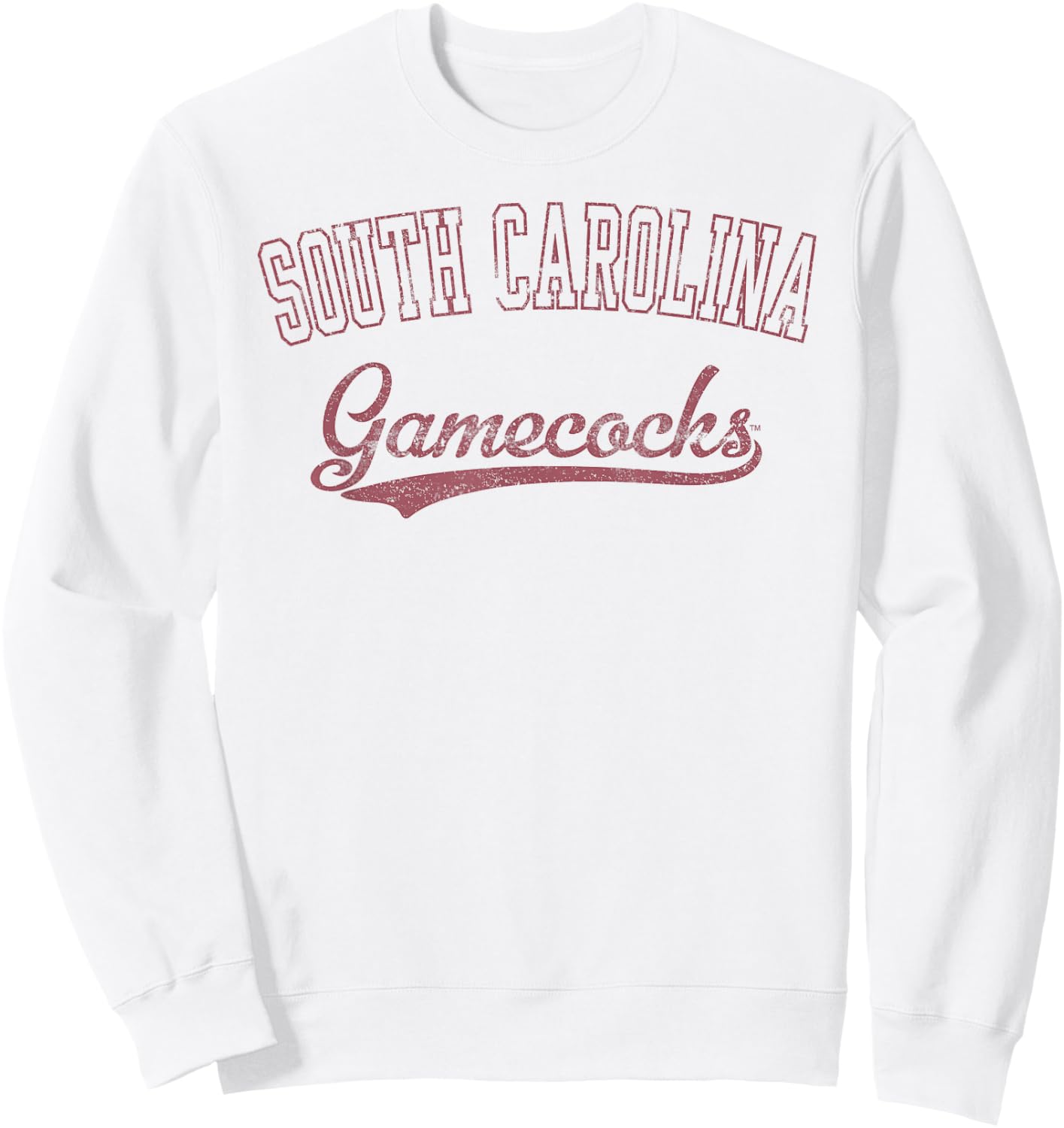 South Carolina Gamecocks Vintage Cursive Officially Licensed Sweatshirt - Sweatshirt | White