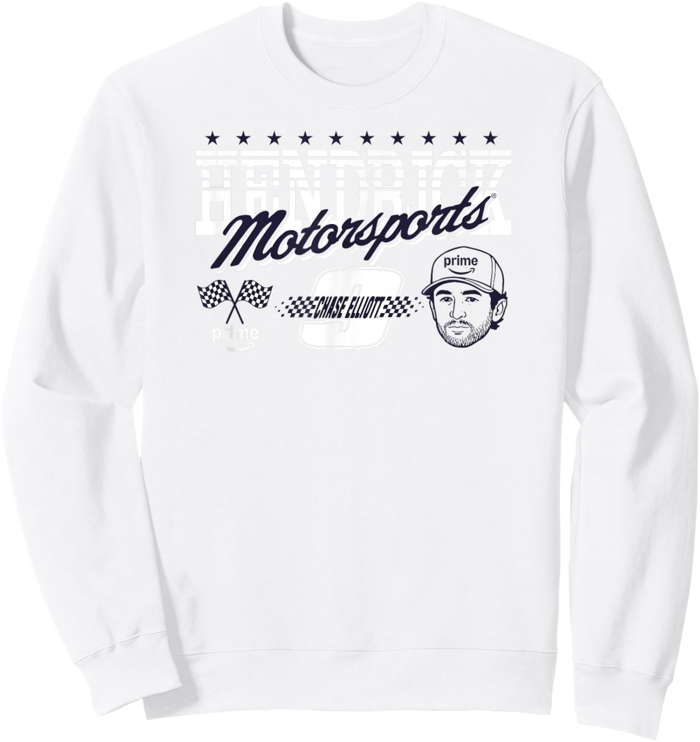 Hendrick Motorsports Chase Elliott 9 Headshot Sweatshirt - Sweatshirt | White