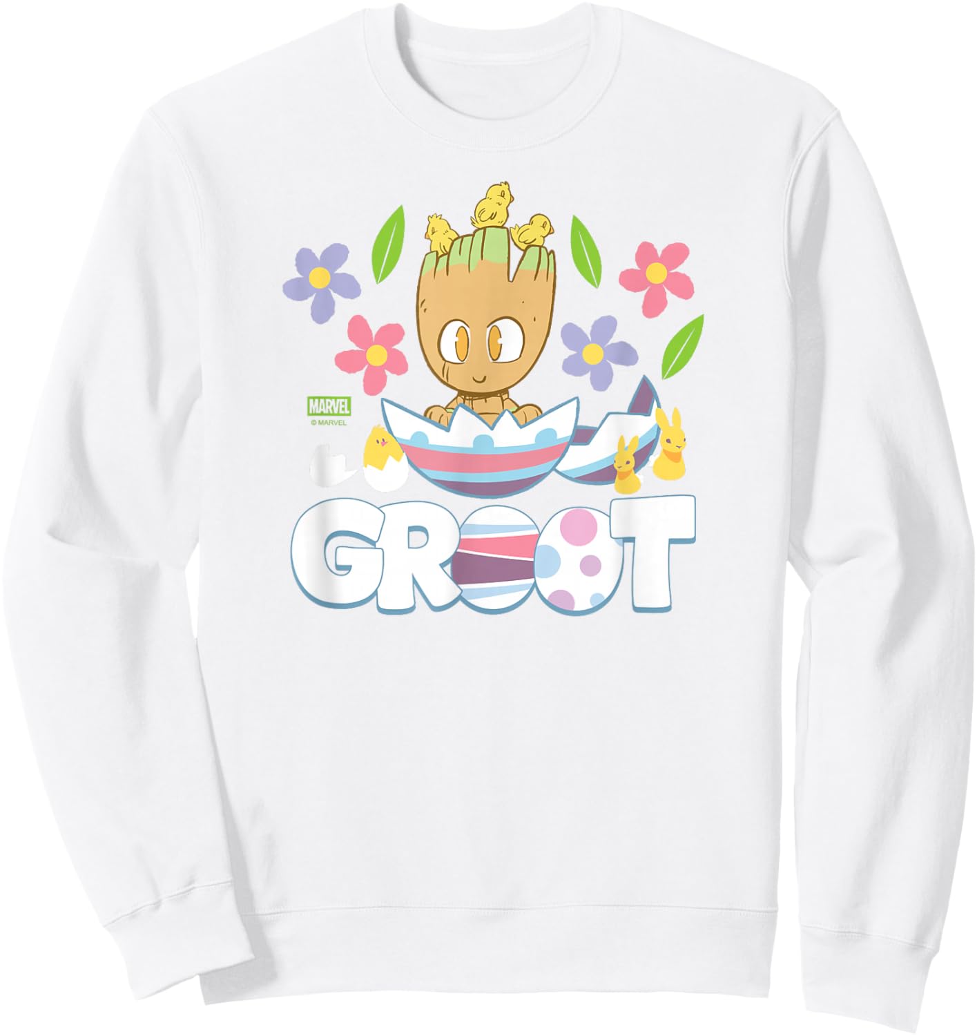 Guardians of The Galaxy - Groot - Easter Eggs Sweatshirt - Sweatshirt | White