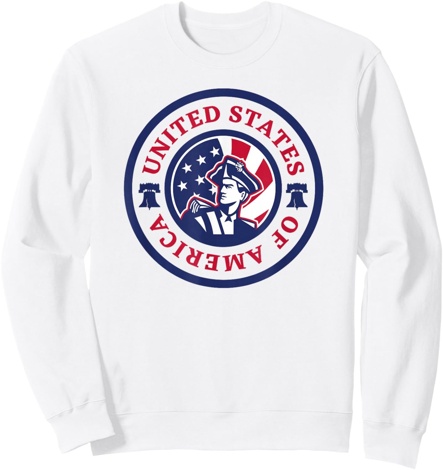 United States of America Patriotic American Flag July 4 USA Sweatshirt - Sweatshirt | White